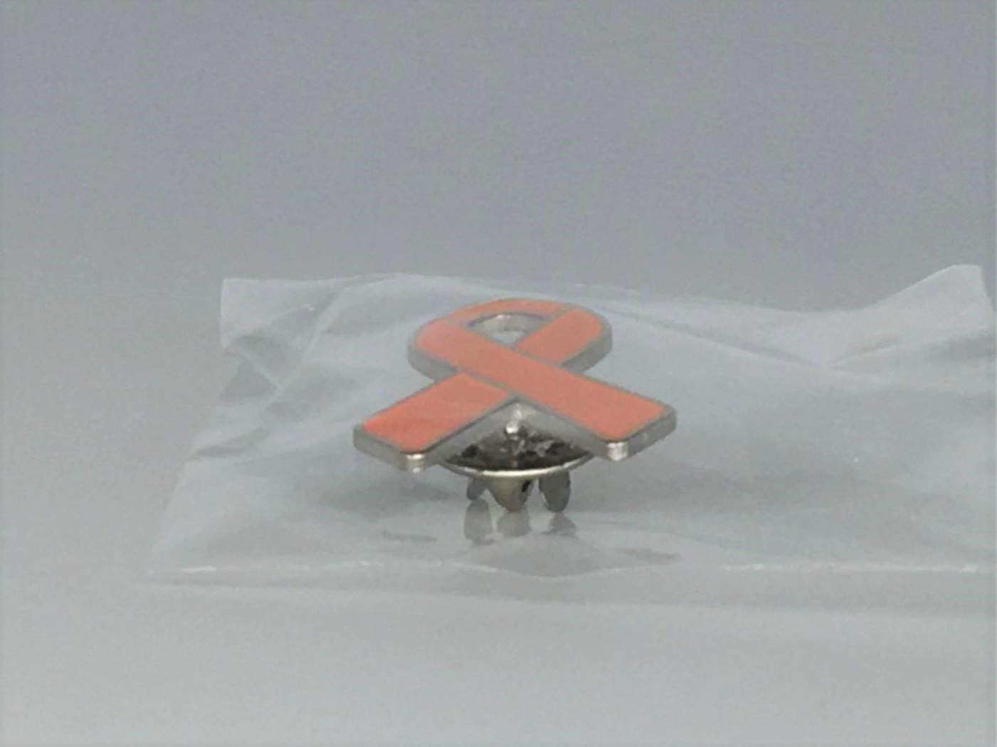 10-Piece Peach Awareness Enamel Ribbon Pins with Metal Clasps - Support Endometrial/Uterine/Vaginal Cancer & Invisible Illness - Perfect for Fundraisers, Awareness Events & Everyday Wear