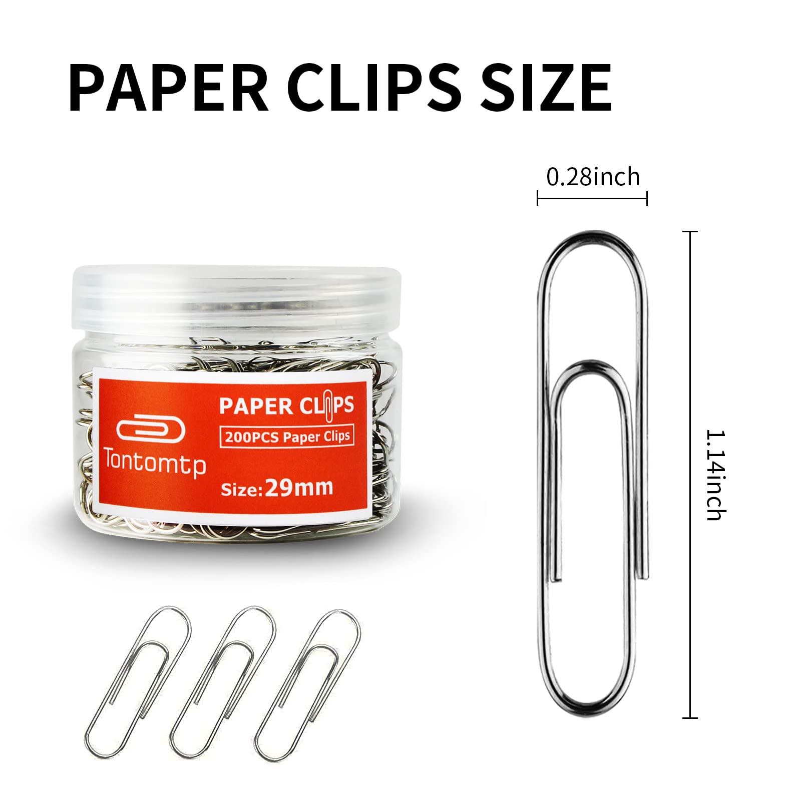 Premium Silver Paper Clips - 2 Pack (29mm Each) for Office, School & Home Organization | Strong Metal Binder Clips for Documents, Notes & DIY Crafts | Perfect for Filing, Gift Wrapping & Creative Projects