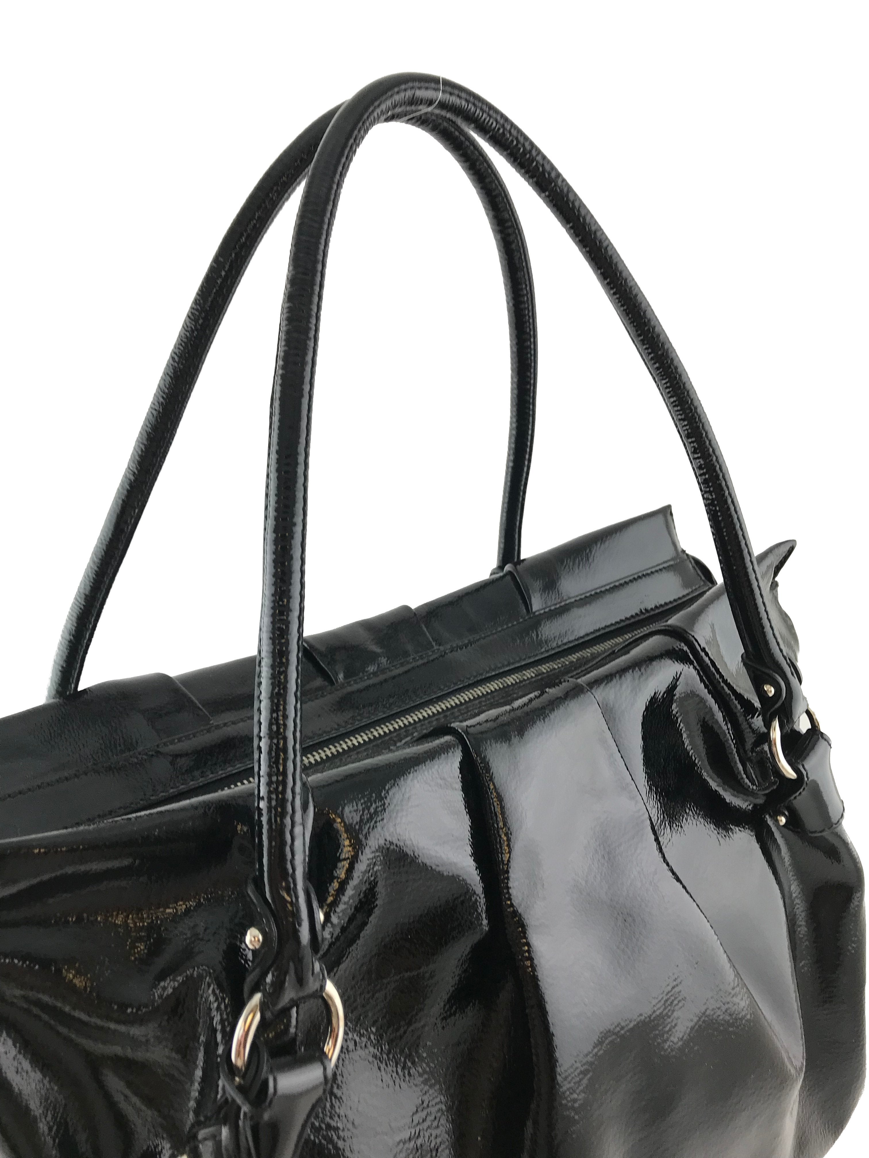 Salvatore Ferragamo Ava Patent Leather Shoulder Bag for Women | Luxury Designer Handbag for Work, Evening & Special Occasions