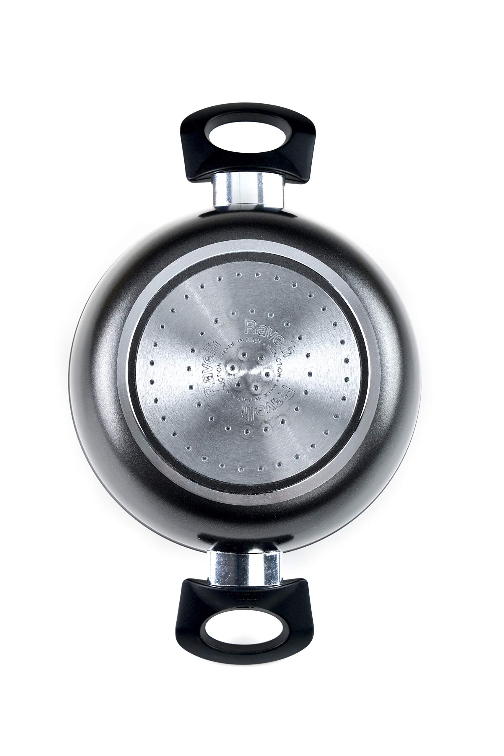 RAVELLI Italia Linea 85 Non Stick Induction Stock Pot - 5 Quart Stainless Steel Cookware for Soups, Stews & Pasta | Perfect for Home Kitchen & Professional Use