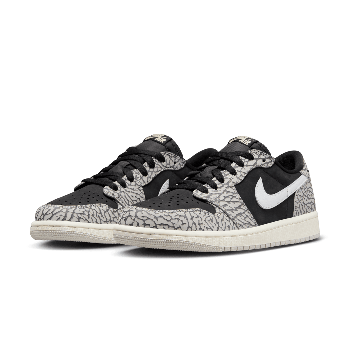 Air Jordan 1 Retro Low OG 'Black Elephant' Men's Basketball Shoes - Classic Sneakers for Streetwear & Casual Outfits