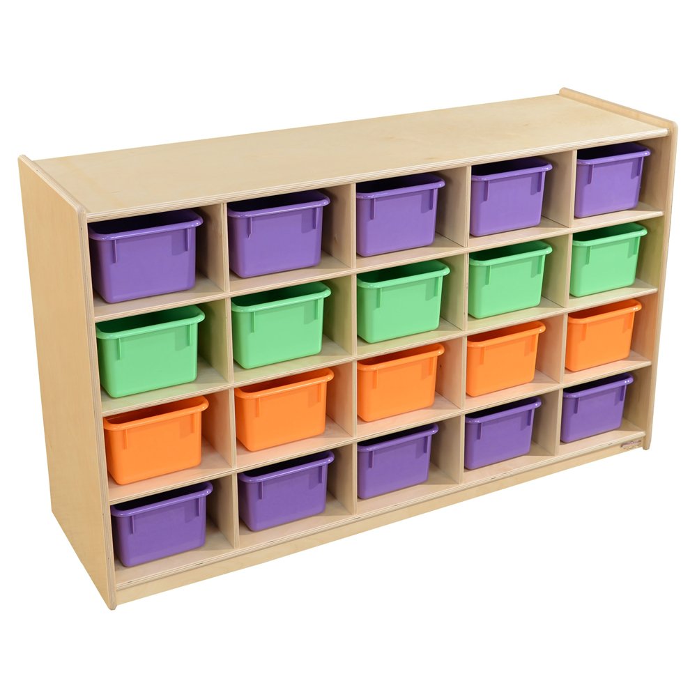 Contender 20-Cubby Storage Organizer for Kids - Pastel Color Toy Shelves & Classroom Cubbies - Perfect for Daycare, Preschool & Home Organization - Ideal for Toy Storage, Books, Art Supplies & Learning Materials