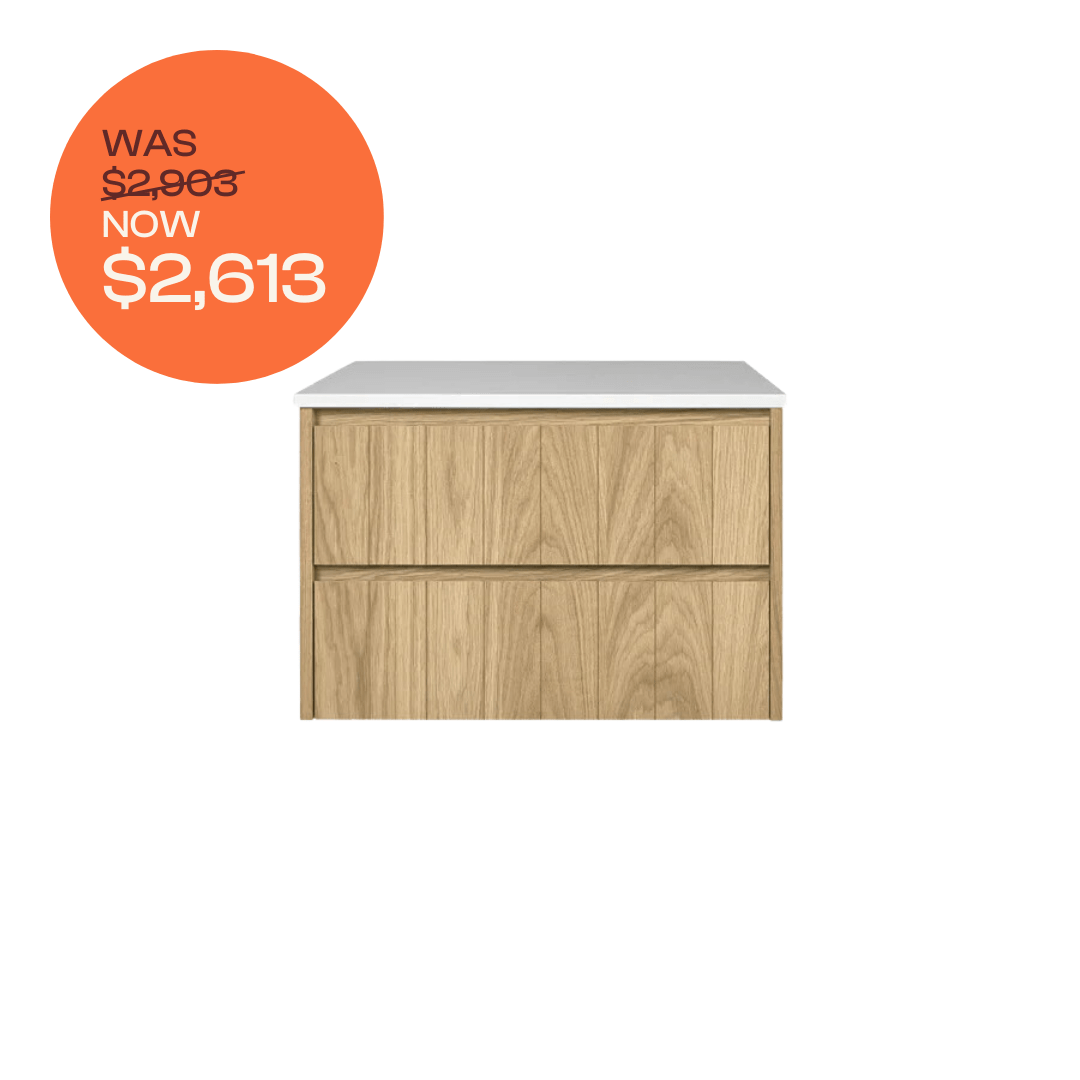 Premium Yarra Valley Vanity 750 - American Oak Light Veneer Bathroom Vanity with Soft-Close Doors | Perfect for Modern Bathroom Renovations & Home Decor