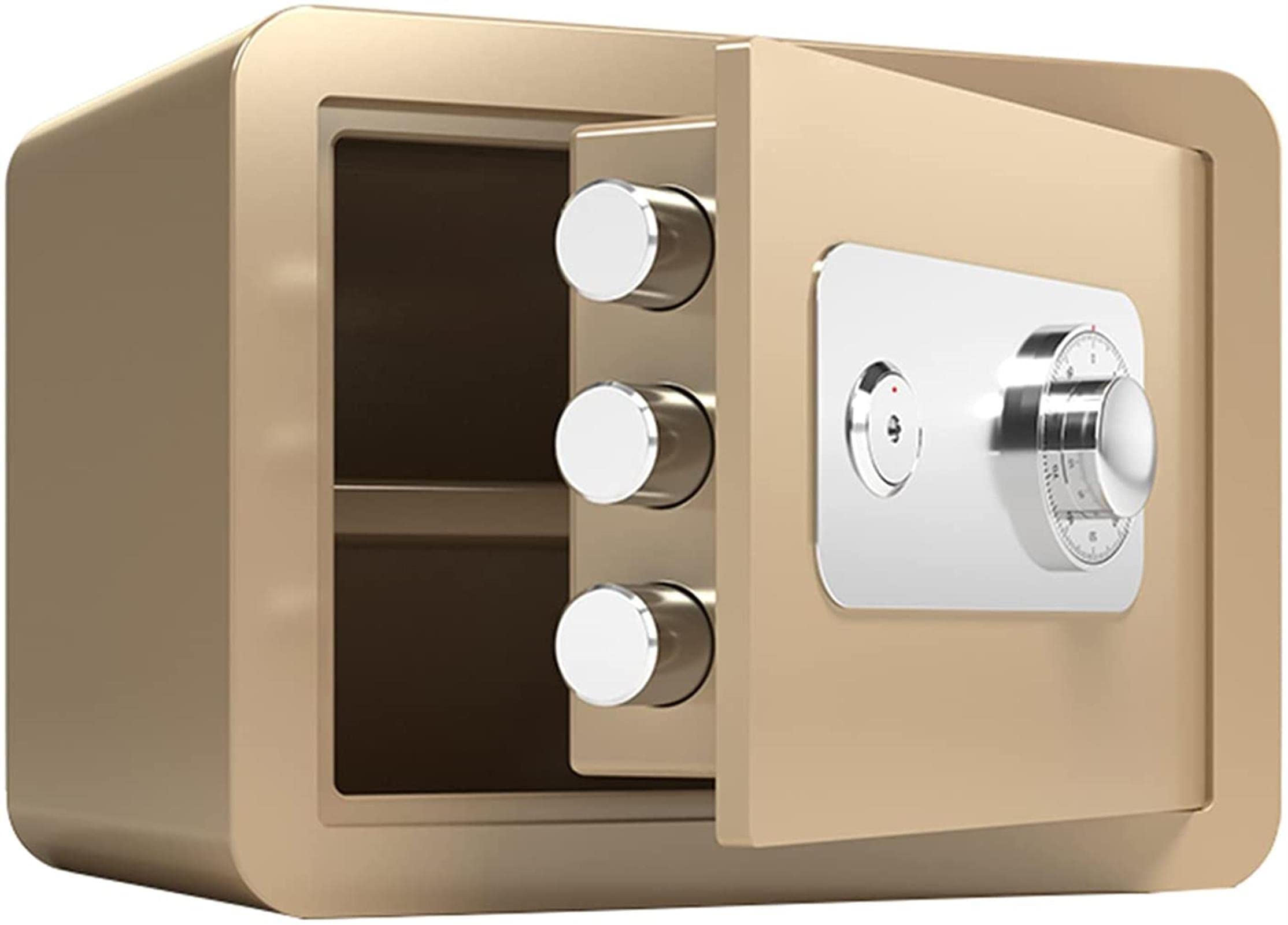 Fireproof & Waterproof Steel Home Security Safe - Anti-Theft Cash Lock Box for Home, Office & Hotel Use - Durable Safe Box for Jewelry, Documents & Valuables (Tyrant Gold) - Perfect for Emergency Protection & Secure Storage