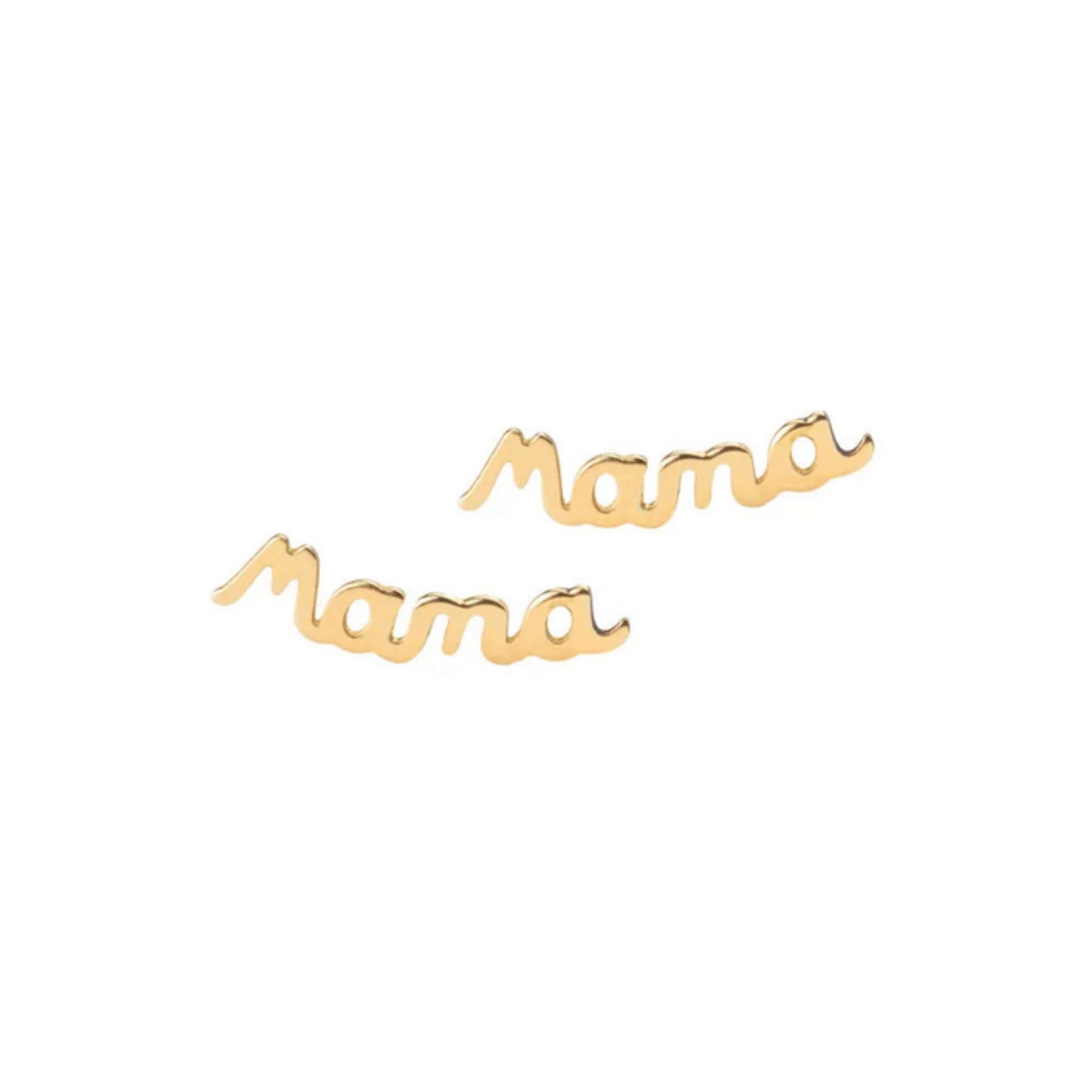 Mama Stud Earrings - Elegant Gold Plated Mother's Jewelry Gift for Women - Perfect for Everyday Wear, Special Occasions & Mother's Day