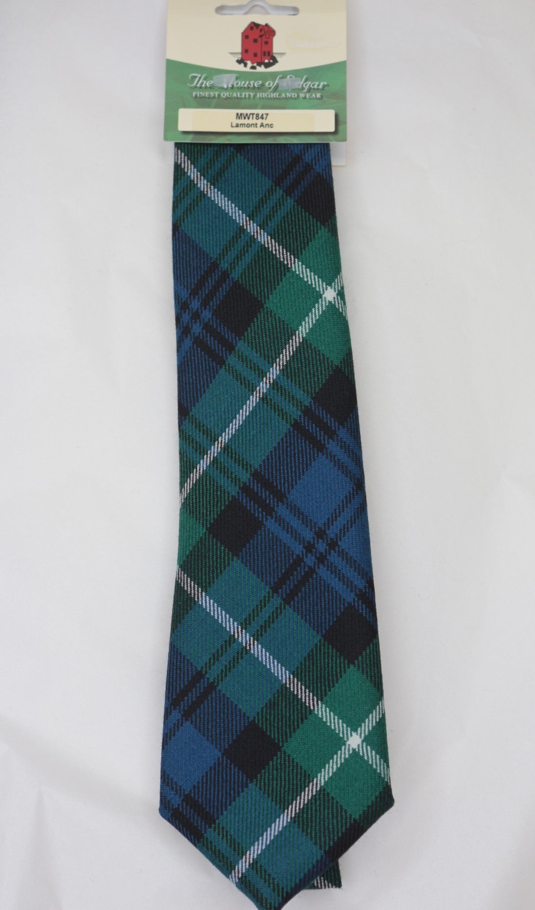 Lamont Ancient Tartan Tie - Premium Scottish Wool Necktie by House of Edgar Weavers | Perfect for Weddings, Business & Formal Occasions