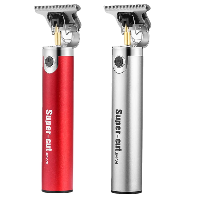 Professional Cordless Hair Clipper & Beard Trimmer for Men - Rechargeable Silver Grooming Kit for Home & Barber Use | Perfect for DIY Haircuts, Beard Shaping & Personal Grooming