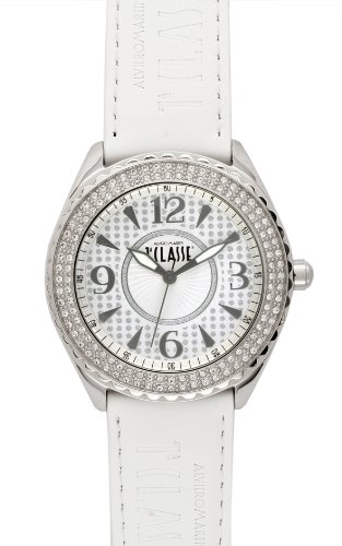 Prima Classe Women's PCD 924S/FB Stainless Steel Silver Dial White Crystal Watch - Elegant Dress Watch for Business, Party & Special Occasions