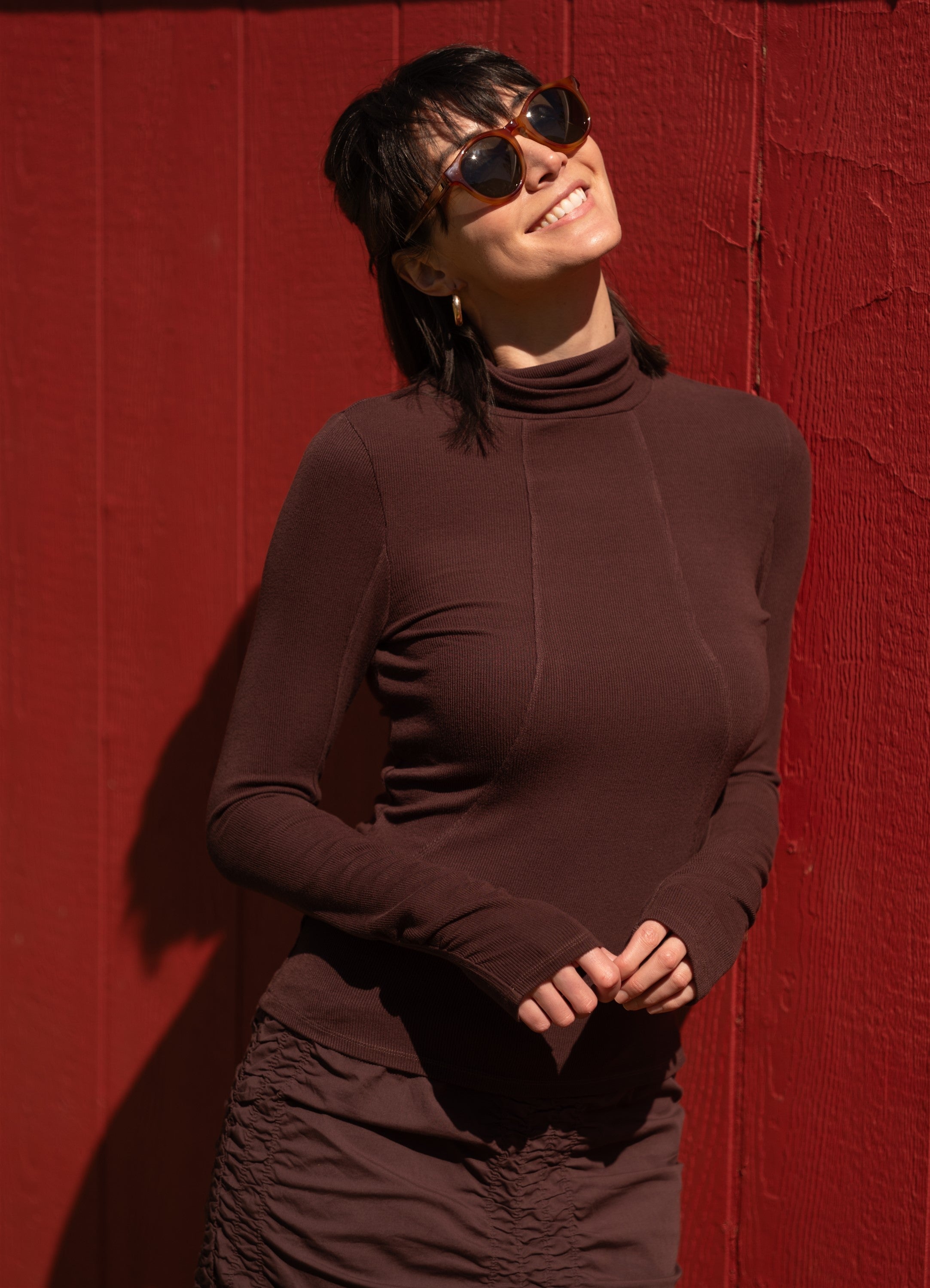 Rib Sorren Turtleneck Sweater for Women - Soft Knit Winter Pullover - Cozy Casual & Office Wear - Perfect for Cold Weather & Layering Outfits