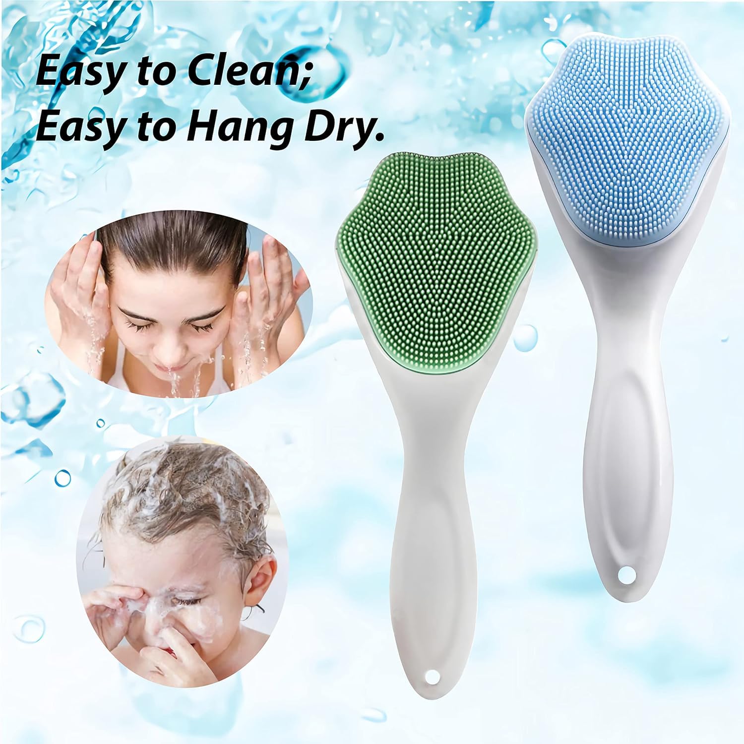 GREEMITO Soft Silicone Face Cleansing Brush - Manual Waterproof Face Scrubber & Skin Care Tool for Deep Cleaning | Exfoliating & Makeup Removal | Perfect for Daily Skincare Routine & Travel (Multi-Color)