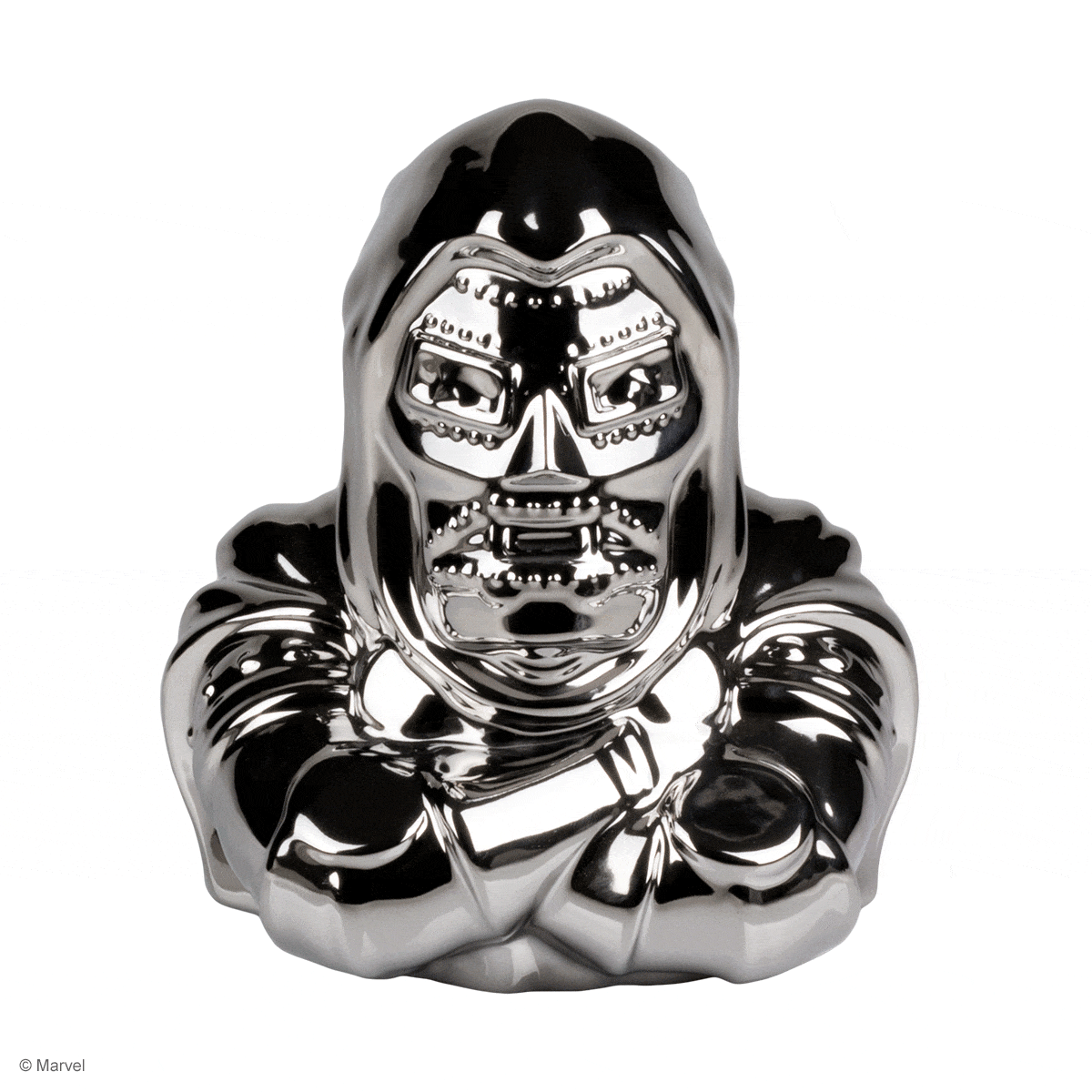 Doctor Doom Tiki Mug with Metal Face - Marvel Villain Collectible Cup for Home Bar, Themed Parties & Comic Con Events