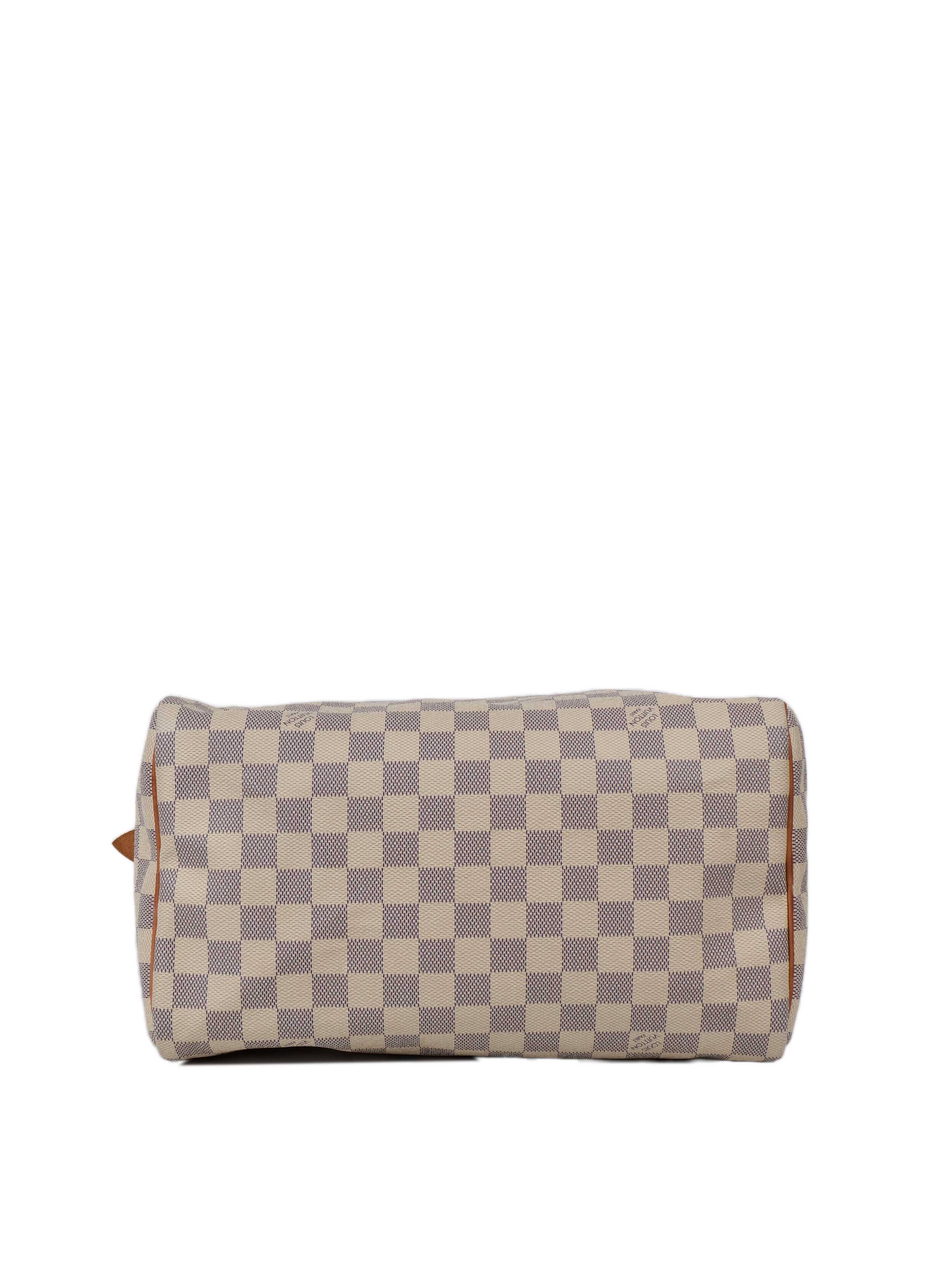 Louis Vuitton Damier Azur Speedy 30 Handbag - Luxury Designer Crossbody Bag for Women, Perfect for Travel, Work & Everyday Use