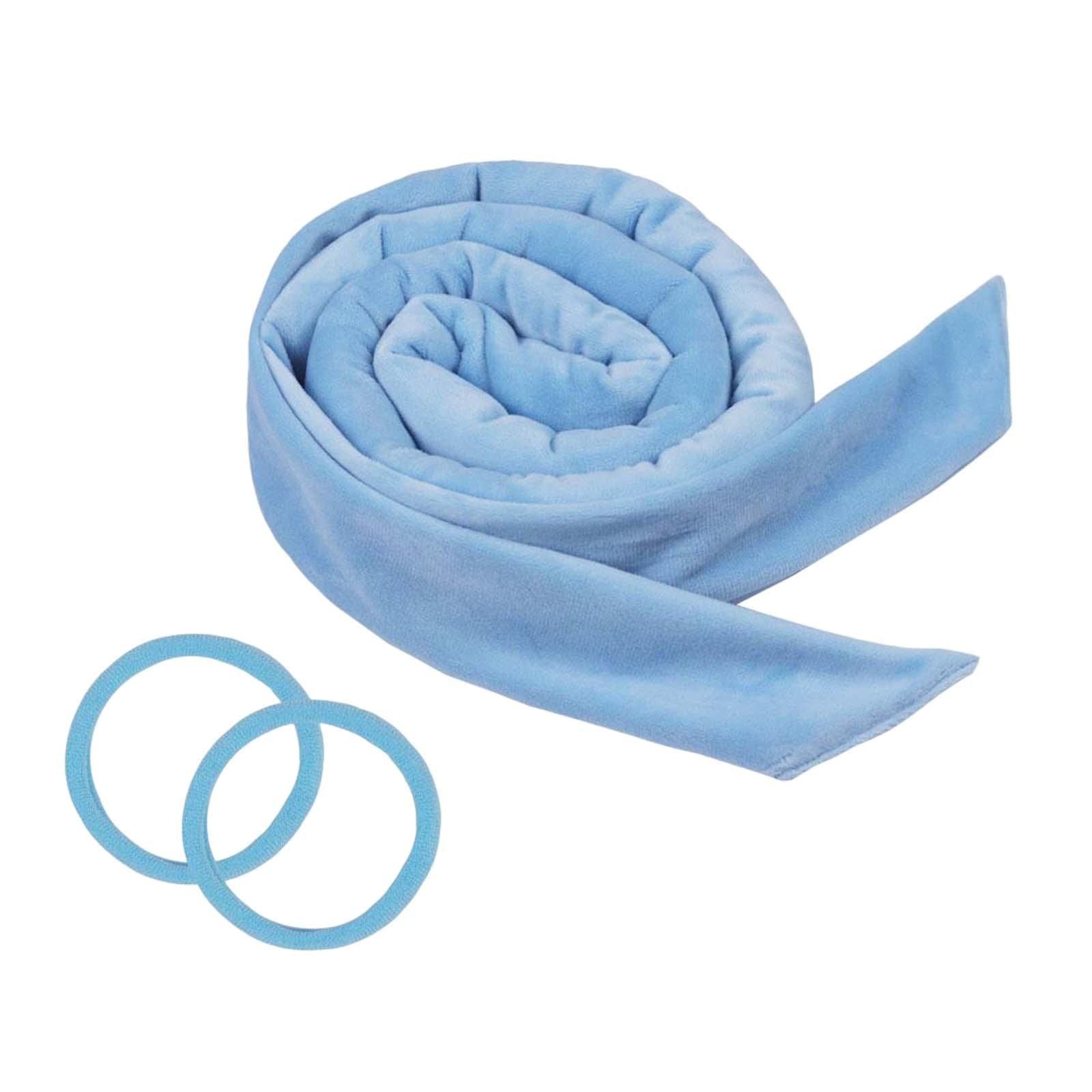 Heatless Curling Headband - No Heat Hair Curler for Overnight Styling, Soft & Comfortable Hair Styler (Blue) - Perfect for Bedtime, Travel & Damage-Free Waves