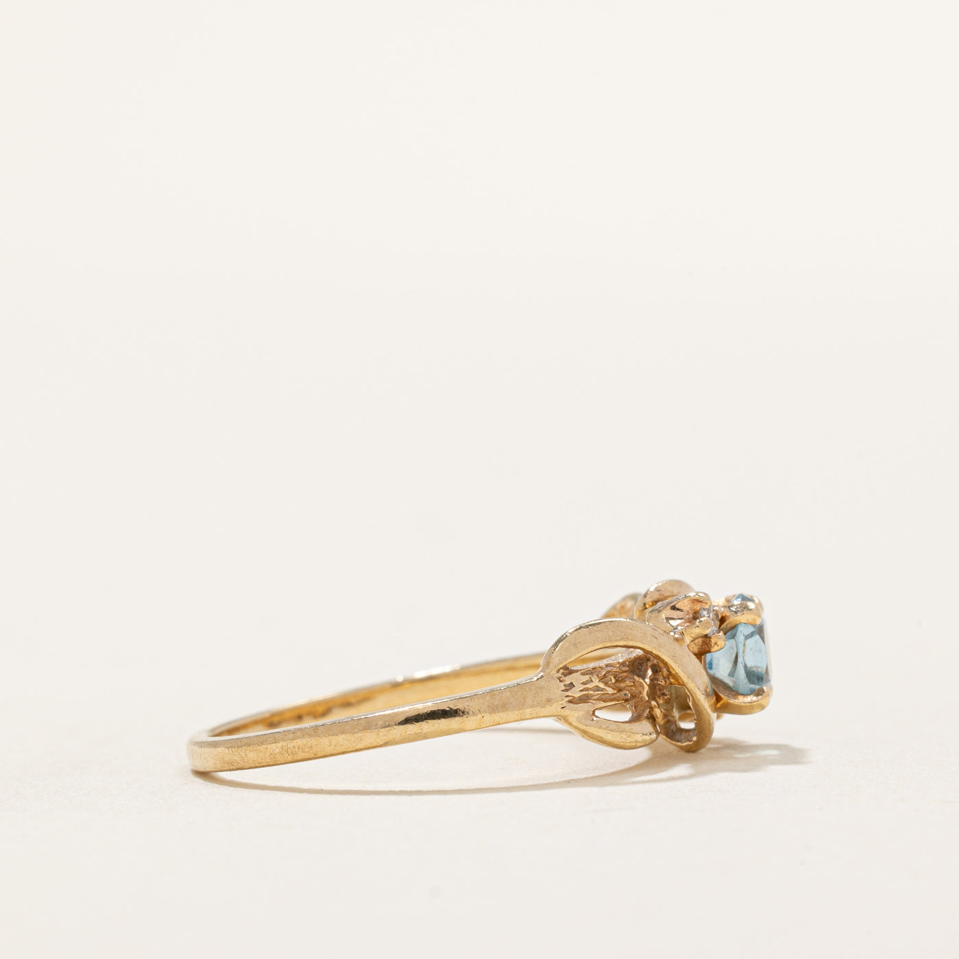 Exquisite 0.30ct Aquamarine & Diamond Ring (0.02ctw) - Size 6 | Elegant Birthstone Jewelry for Women | Perfect for Engagement, Anniversary & Special Occasions