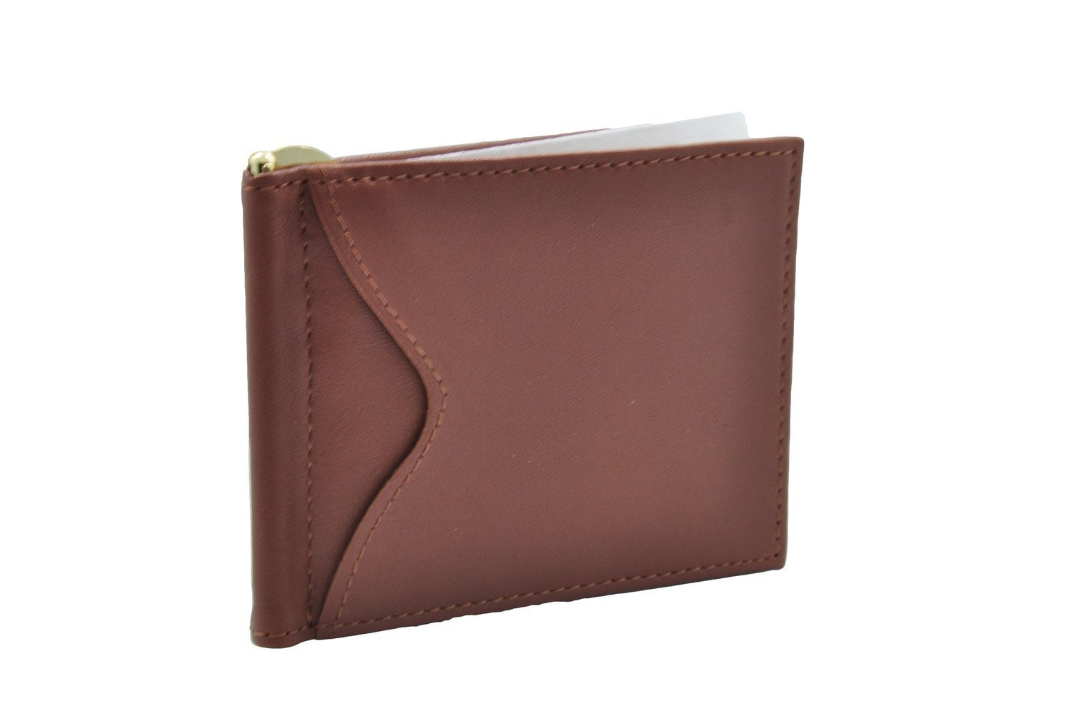 Royce Leather RFID Blocking Slim Money Clip Wallet for Men - Genuine Leather Credit Card Holder with Cash Clip (Black & Tan) - Perfect for Travel, Business & Everyday Carry