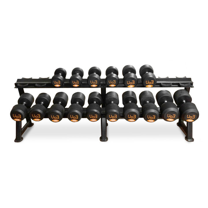 VO3 10 Pair Dumbbell Rack - Heavy Duty Dumbbell Storage Stand for Home Gym, Garage & Fitness Studio - Organize Weights Up to 100 lbs