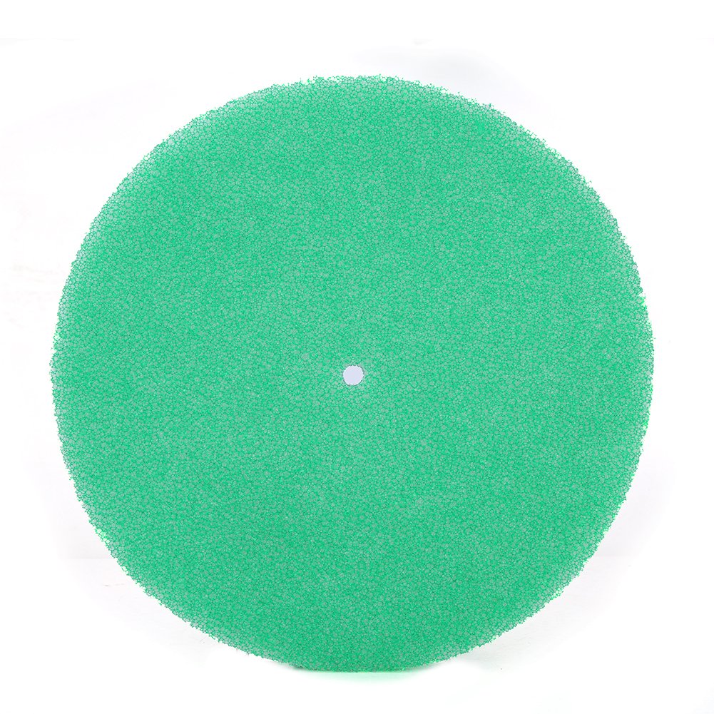 Qiilu 20 250mm Round Mushroom Head Air Filter Replacement Sponge - 3 Layer Green Foam Filter for Air Pumps, Aquariums & Hydroponics Systems
