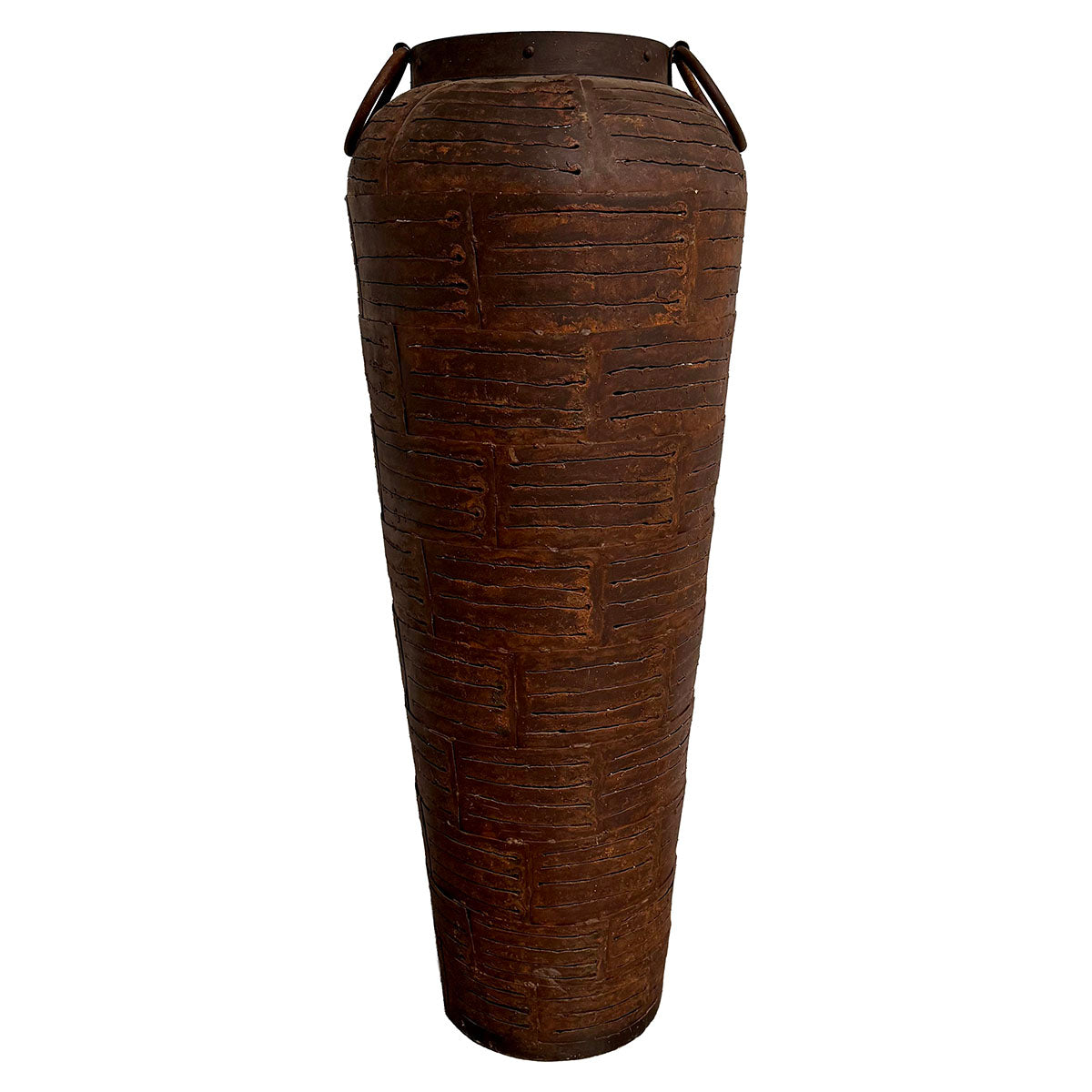 Large Latticework Metal Urn with 2 Handles - Elegant Outdoor Garden Planter for Flowers & Plants - Perfect for Patio, Porch & Backyard Decor