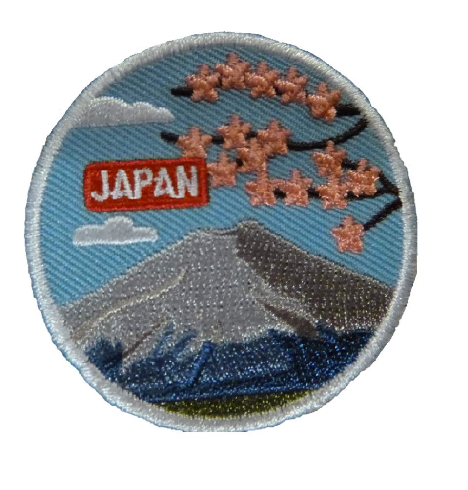 Japan Mount Fuji Travel Iron-On Embroidered Patch - Perfect for Backpacks, Jackets & DIY Crafts | Vintage Souvenir & Travel Accessory