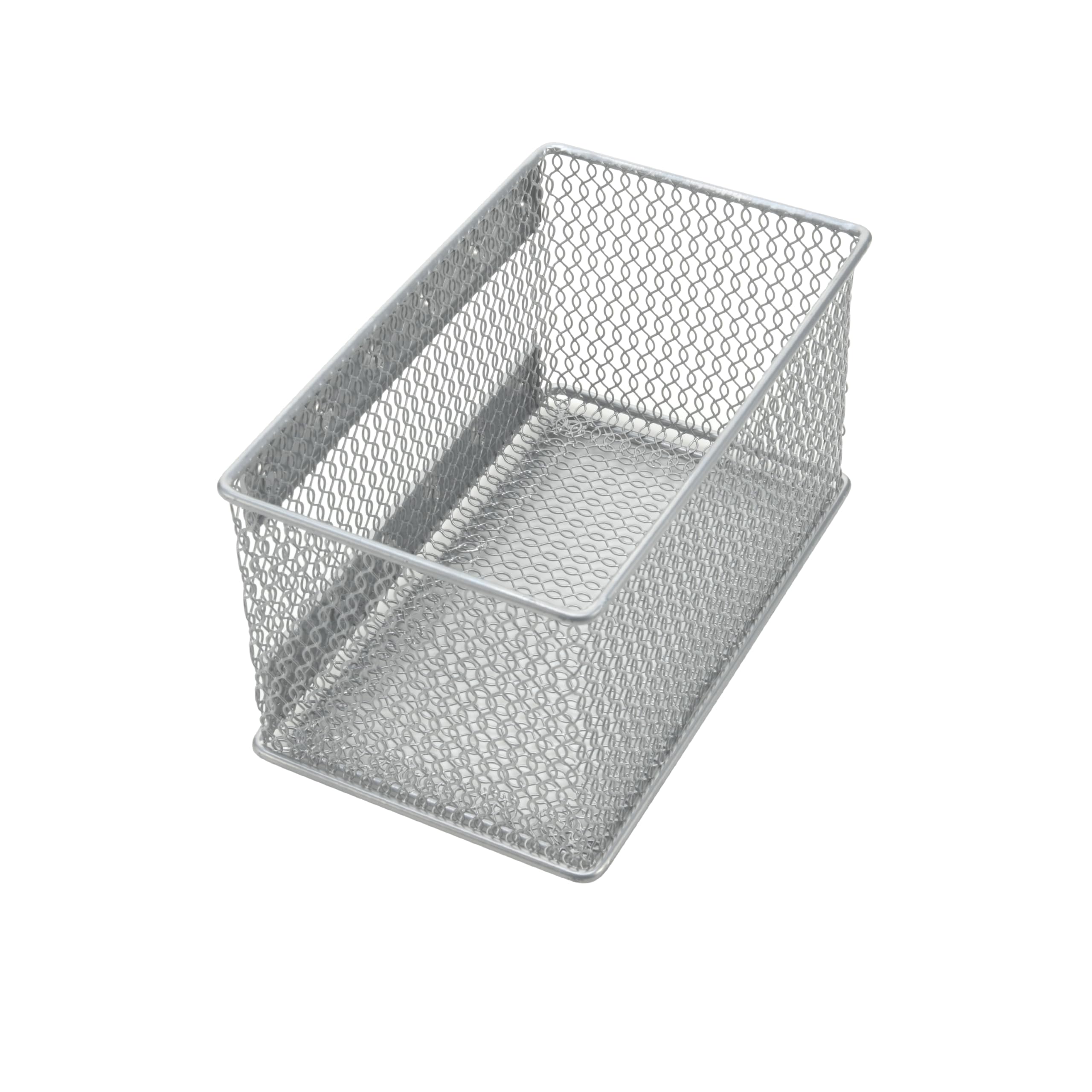 Ybmhome Stainless Steel Magnetic Storage Basket - Organizer for Kitchen, Office, Refrigerator & Microwave - Wire Mesh Trash Caddy, Desk Tray & Container for Magnetic Surfaces (Medium, 1-Pack) - Perfect for Fridge Organization & Office Supply Storage