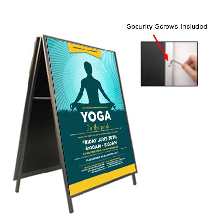 30x40 A-Frame Sign Holder with Security Screws - 1 1/4