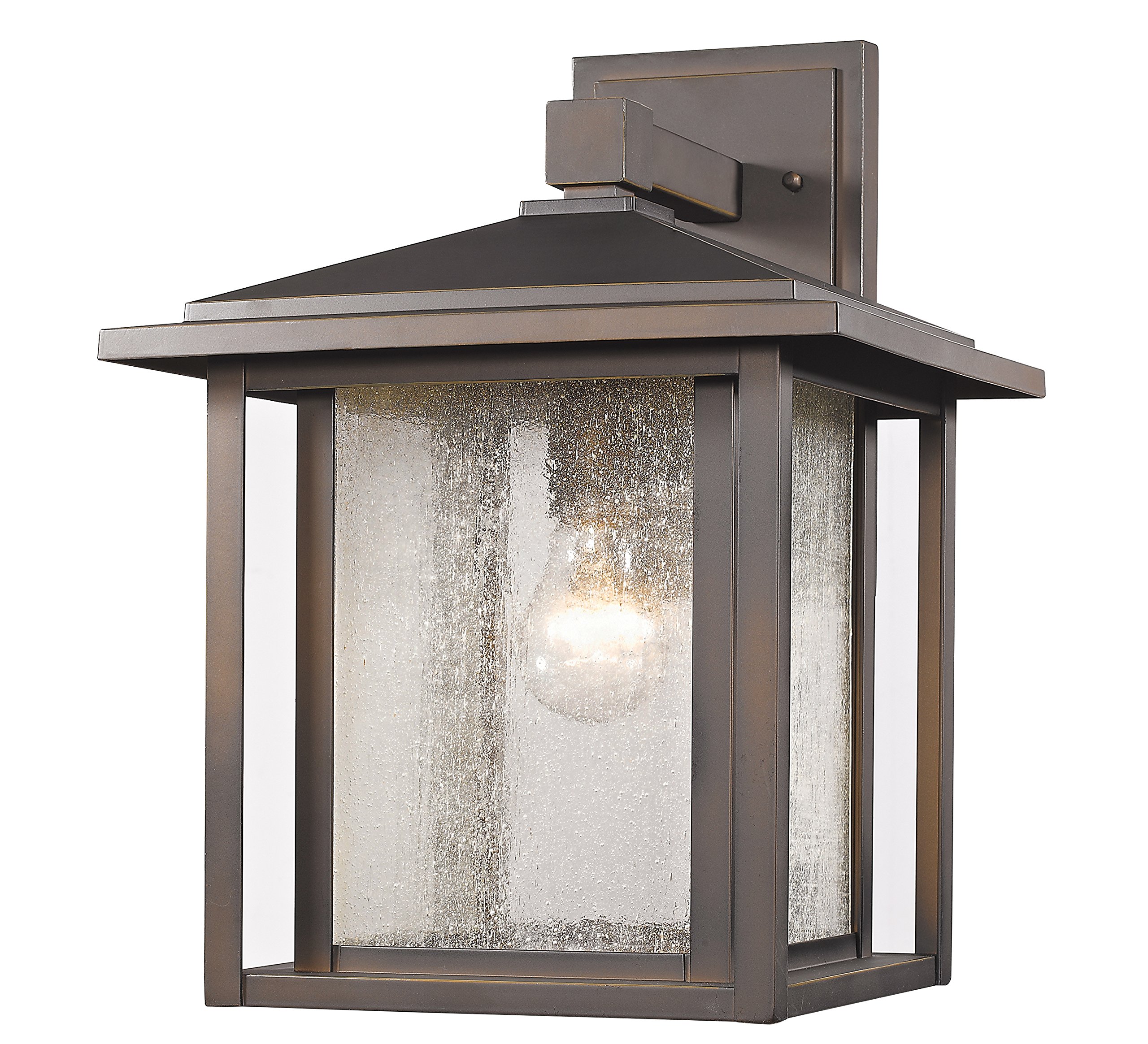 zLite 1 Light Outdoor Wall Sconce - Weatherproof Exterior Lighting Fixture for Porch, Patio, Garage & Garden - Durable Aluminum Construction with Clear Glass Shade