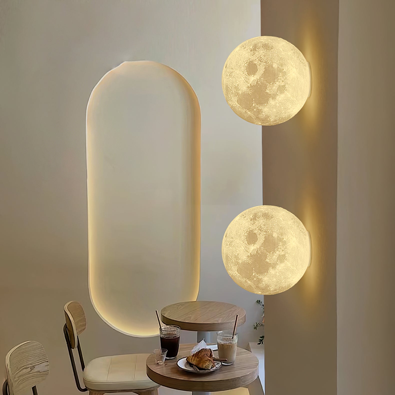 3D Moon Wall Lamp - LED Night Light for Bedroom, Nursery & Living Room - Space-Themed Decor for Kids & Adults - Perfect for Relaxation & Ambiance