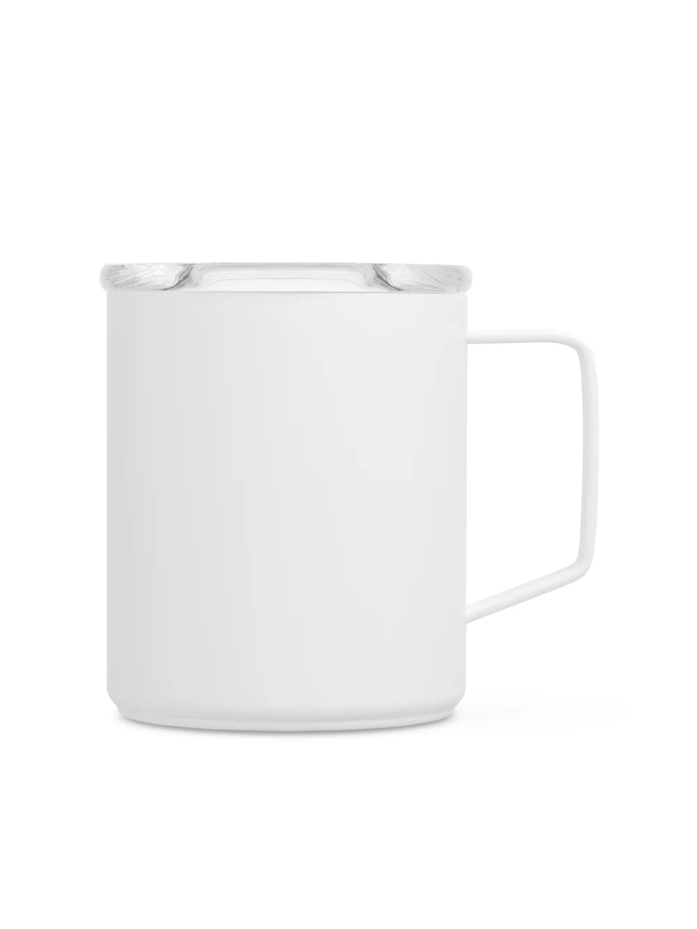Premium Camping Mug - Insulated Stainless Steel Travel Coffee Cup with Lid - Perfect for Hiking, Backpacking & Outdoor Adventures - White