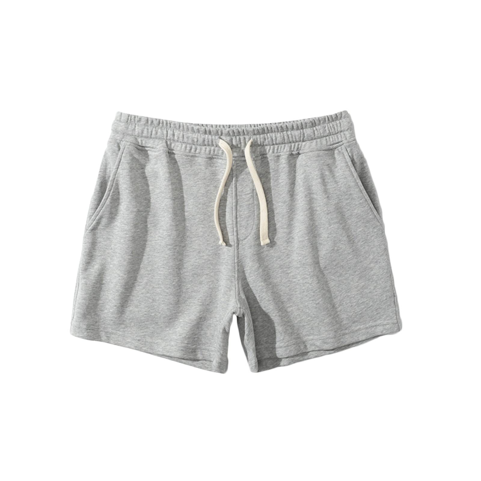 Men's Gym Shorts - Comfortable Cotton Elastic Waist Casual Sports Shorts for Workout & Running | Breathable & Lightweight for Training, Basketball & Lounge Wear