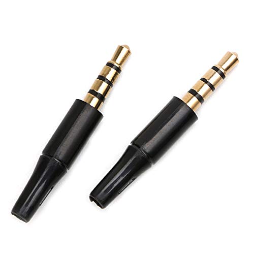 10Pcs 3.5mm Stereo Headphone Jack Adapter - 4 Pole Audio Plug Connector for Headphones, Speakers & Mobile Devices - Perfect for Home, Office & Travel Use (White)