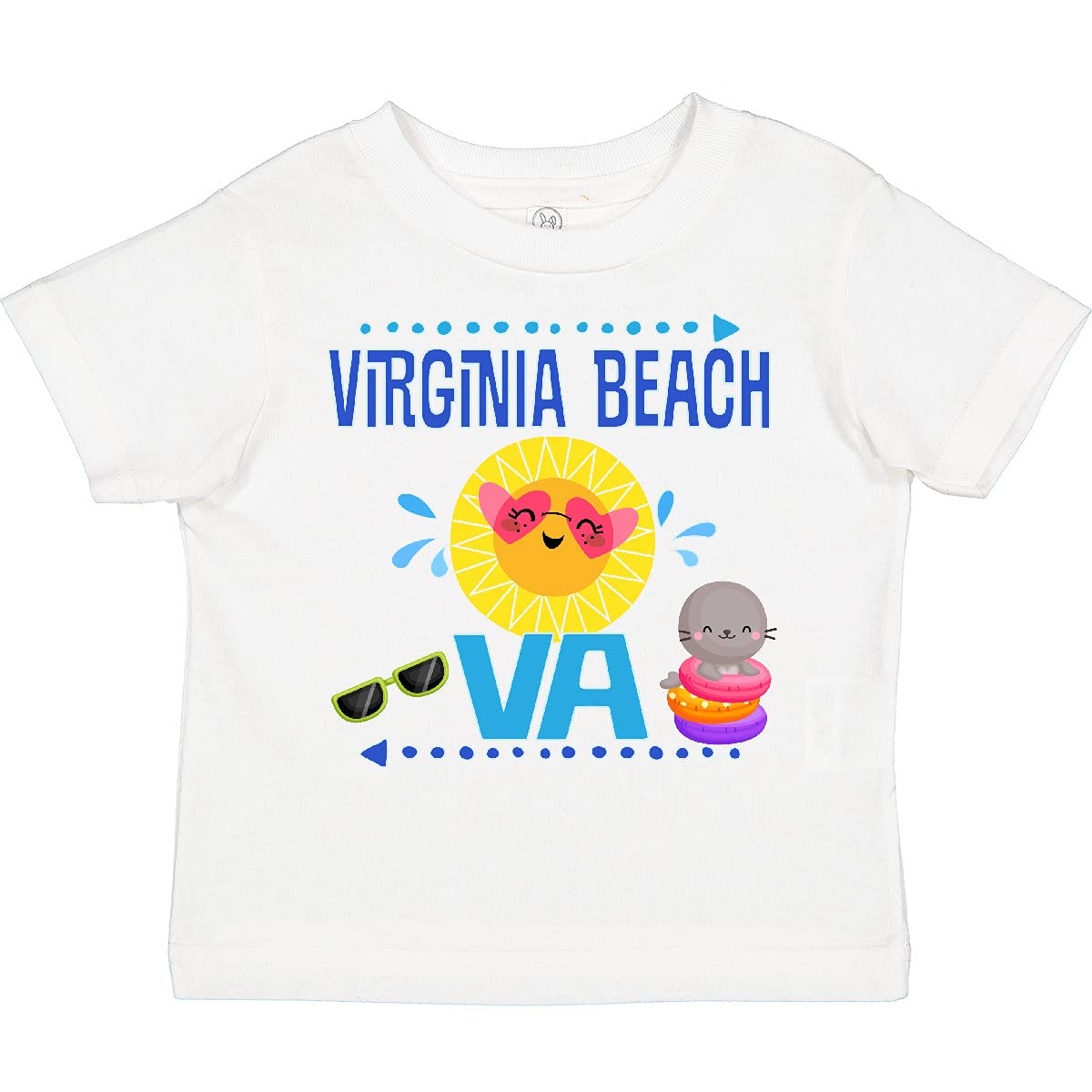 Inktastic Virginia Beach VA Vacation Toddler T-Shirt - Cute Travel Souvenir for Kids, Soft Cotton Tee for Boys & Girls - Perfect for Beach Trips, Family Vacations & Summer Outfits