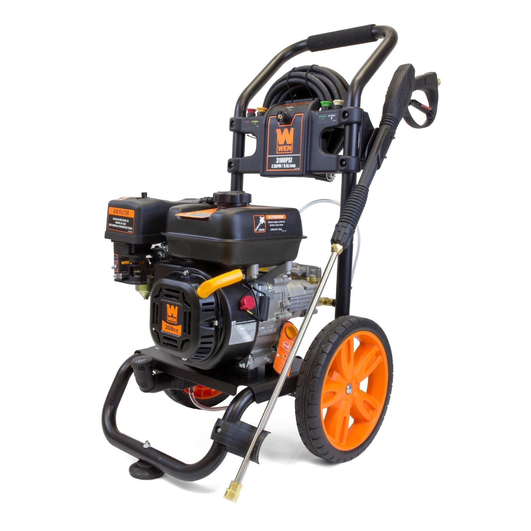 WEN PW3200 Gas Powered 3200 PSI 208cc Pressure Washer - CARB Compliant | Heavy-Duty Cleaning for Driveways, Decks & Outdoor Surfaces