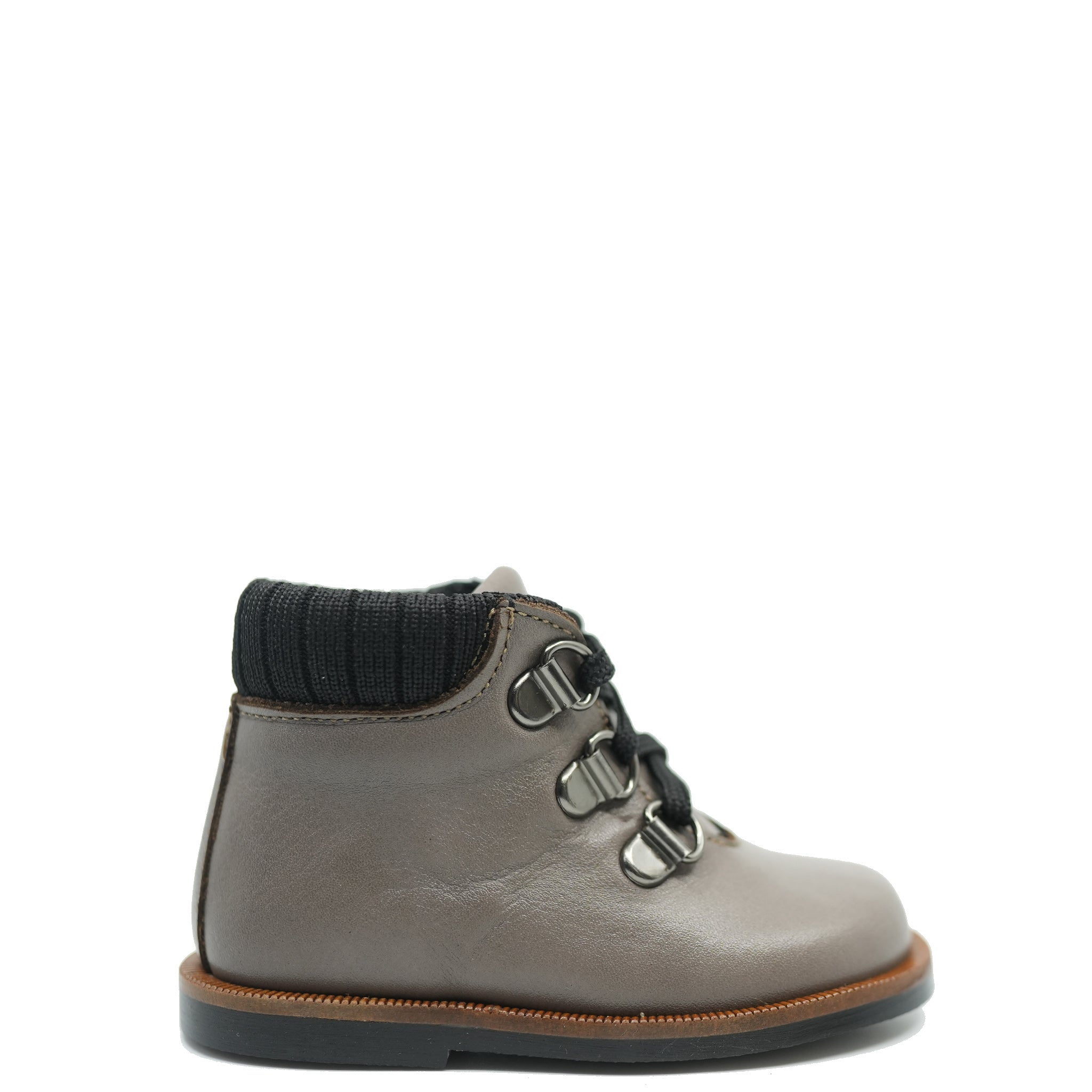 Blublonc Taupe Lace-Up Baby Booties - Soft Leather First Walkers for Newborns & Infants | Perfect for Special Occasions, Photo Shoots & Everyday Wear