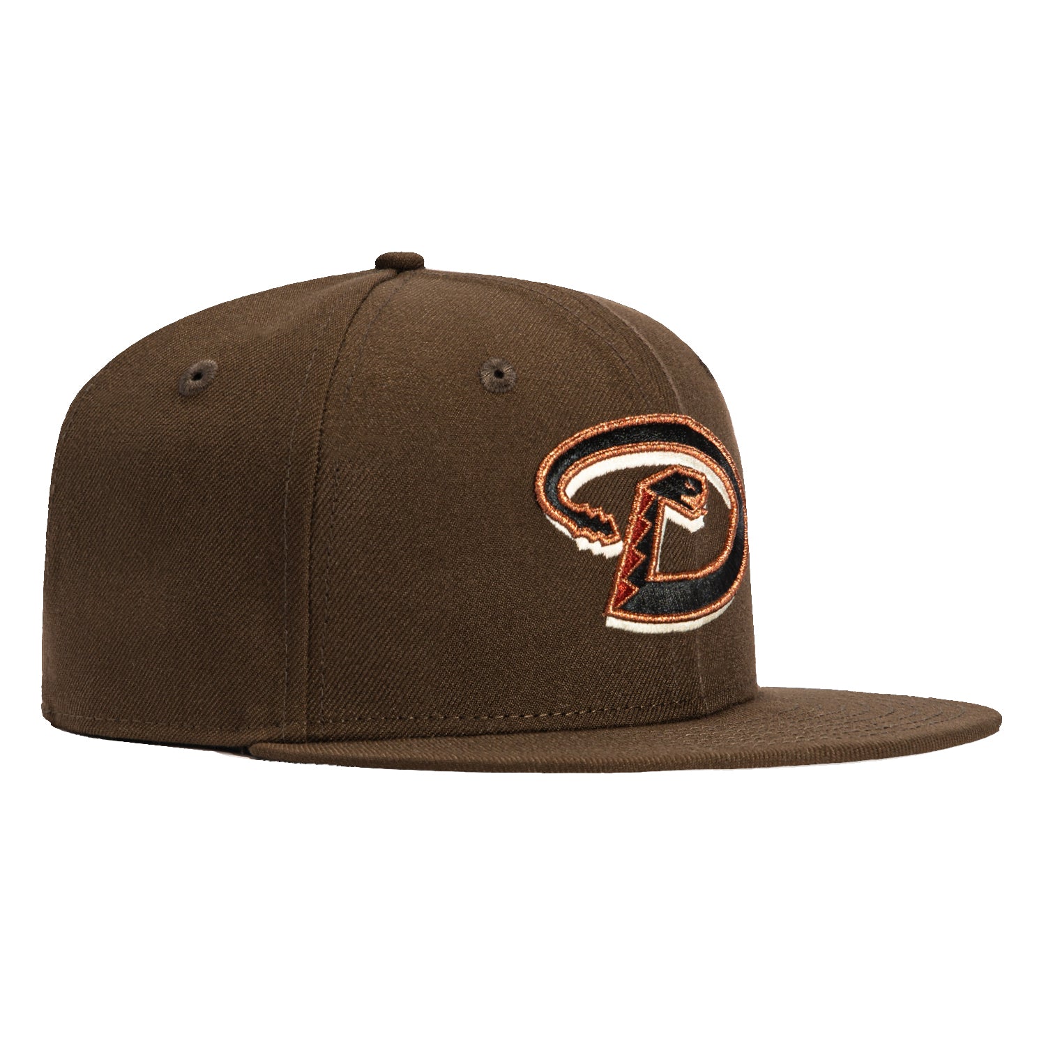 New Era 59Fifty Arizona Diamondbacks MLB Baseball Cap - Brown, Black & Metallic Copper Adjustable Snapback Hat for Men | Game Day, Streetwear & Sports Fan Fashion