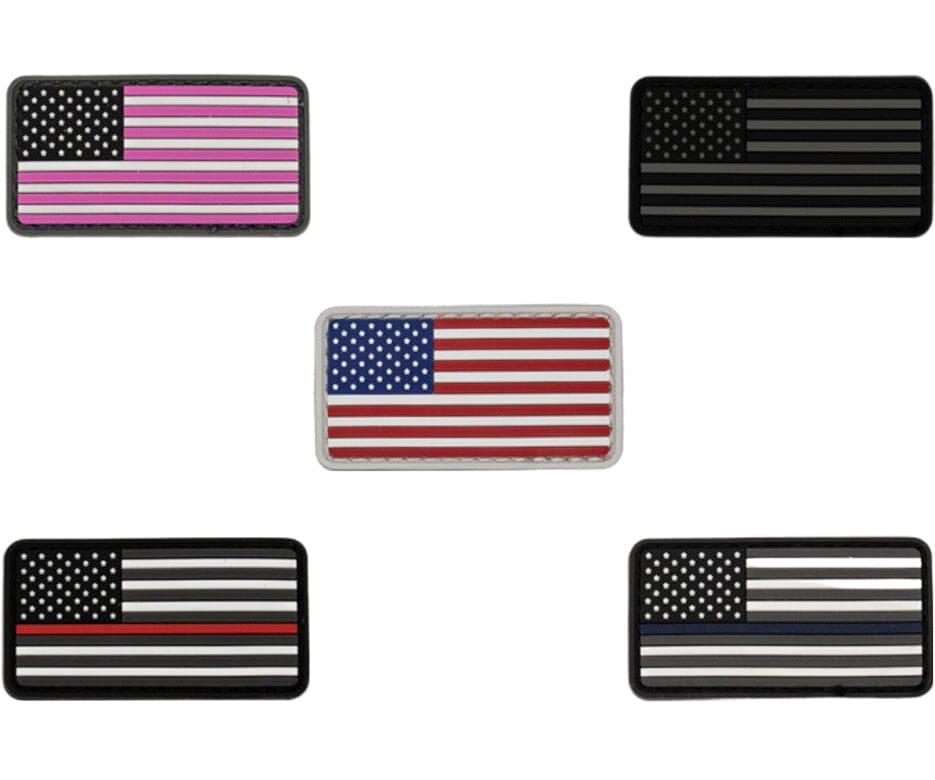 USA Flag PVC Patch 2x1 Inch - Patriotic Embroidered Iron On Patch for Hats, Jackets, Backpacks - Perfect for Military, Veterans, 4th of July & Outdoor Enthusiasts