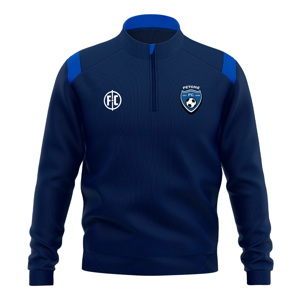 Petone Club Contrast 1/4 Zip Pullover Sweatshirt for Men - Lightweight Casual Quarter Zip Fleece Top for Outdoor Activities & Workout
