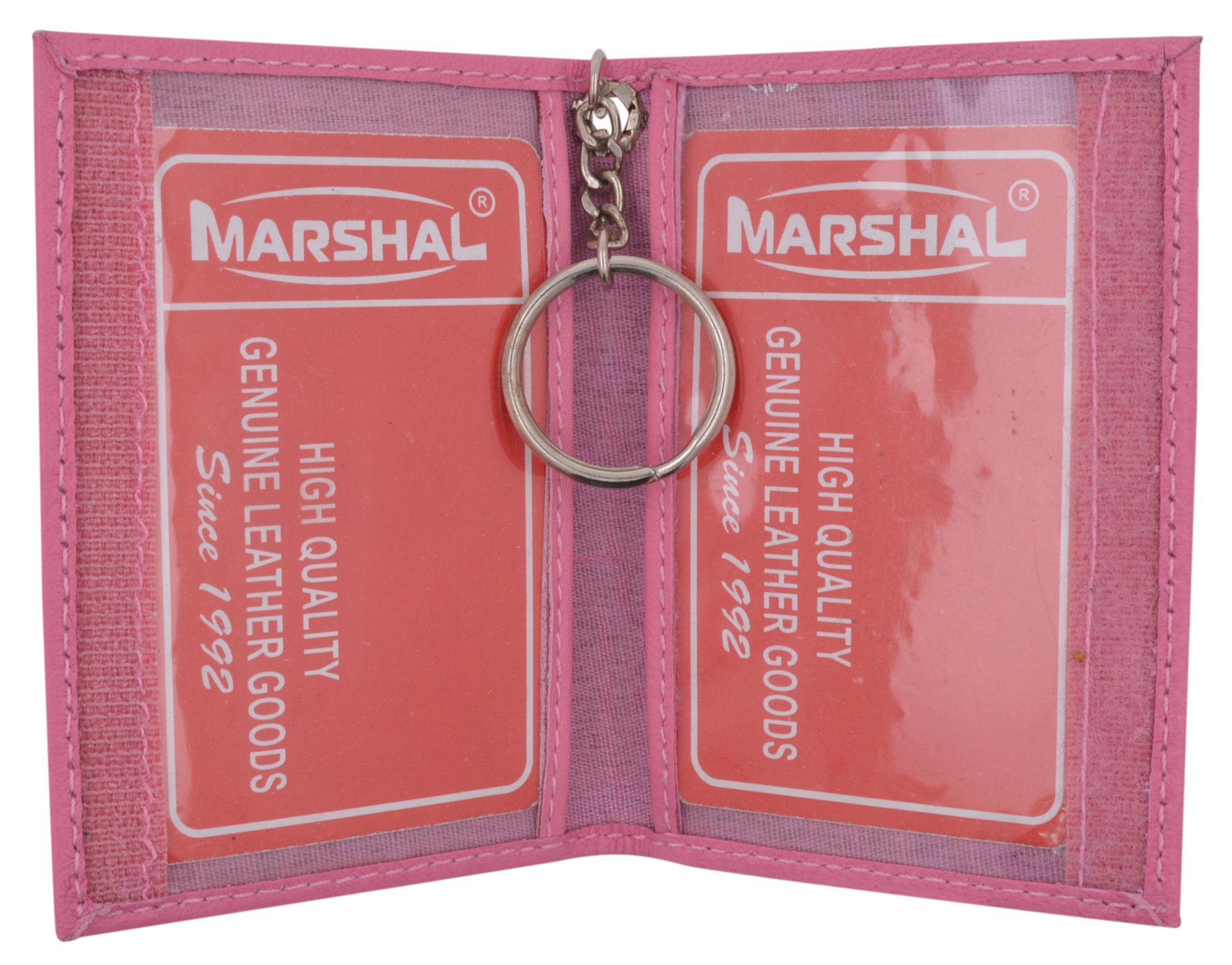 Genuine Lambskin Leather Credit Card Holder & ID Card Wallet with Keychain - Slim RFID Blocking Wallet for Men Women, Perfect for Travel, Work, and Everyday Use
