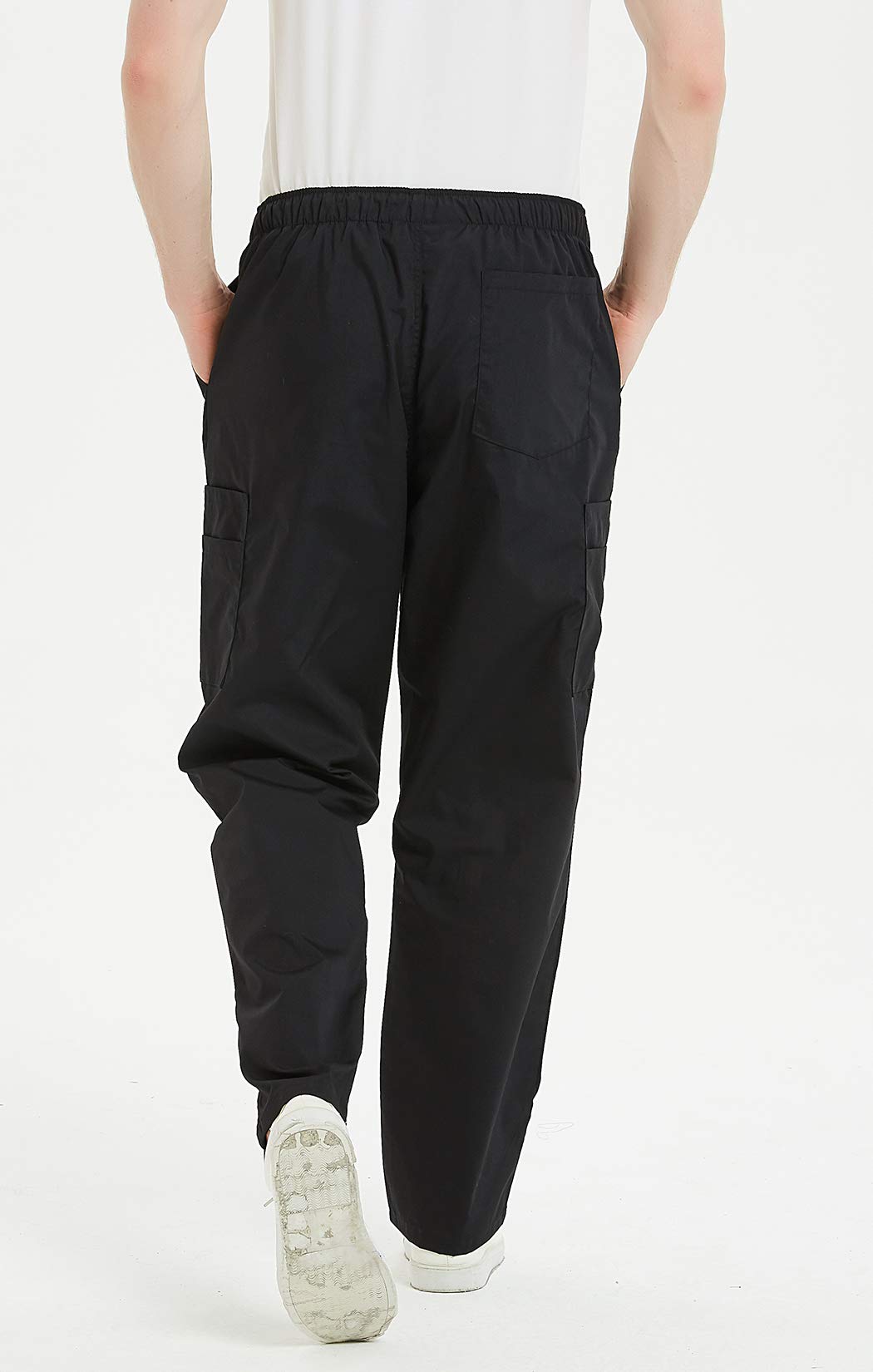 VOGRYE Men's Scrub Pants - 7-Pocket Medical Work Pants with Comfort Waistband, Wrinkle-Resistant & Durable - Perfect for Nurses, Doctors & Healthcare Professionals