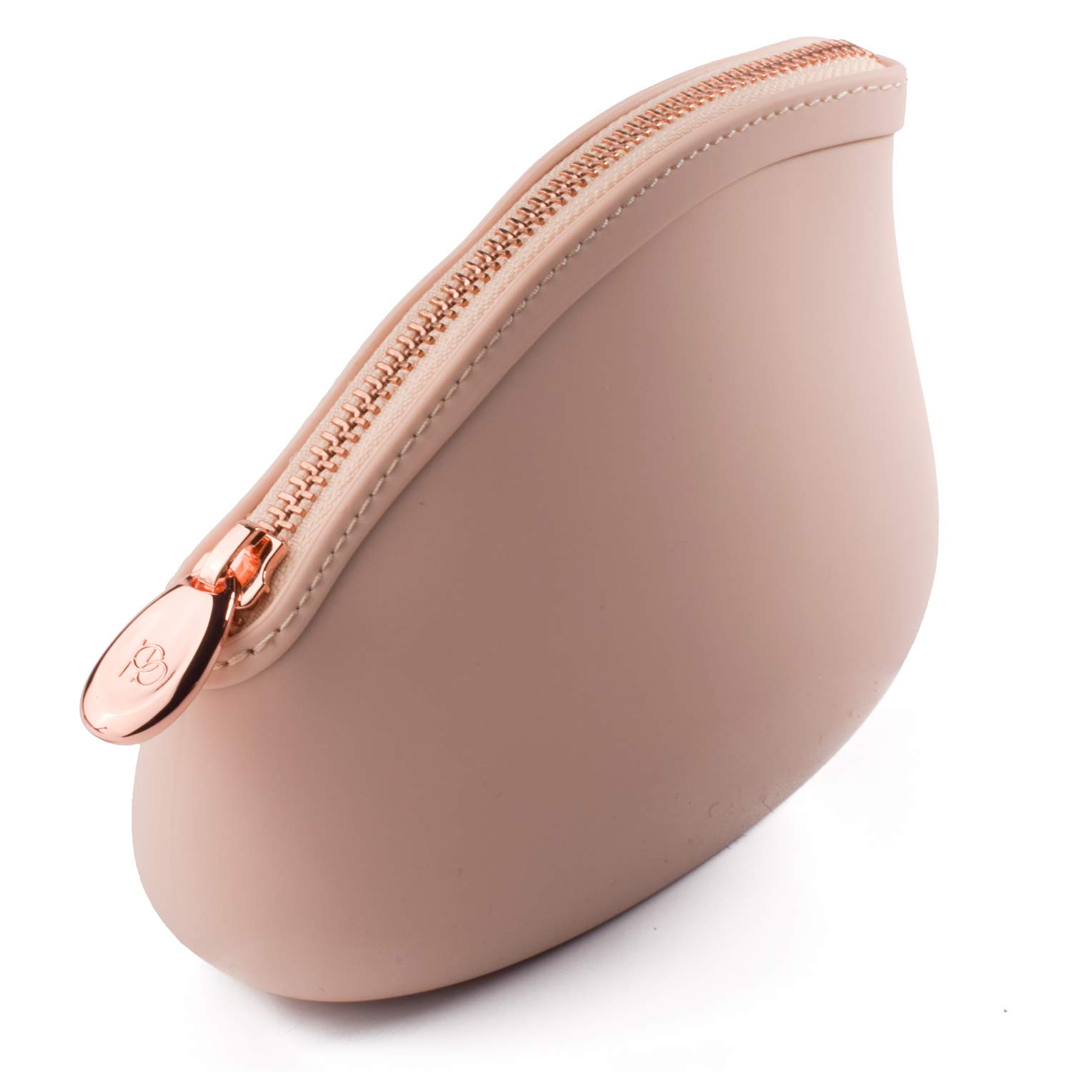 Pudinbag Small Makeup Bag for Women | Waterproof Vegan Cosmetic Pouch | Travel & Everyday Use | Silicone Cosmetic Organizer for Purse, Gym & Toiletry Essentials