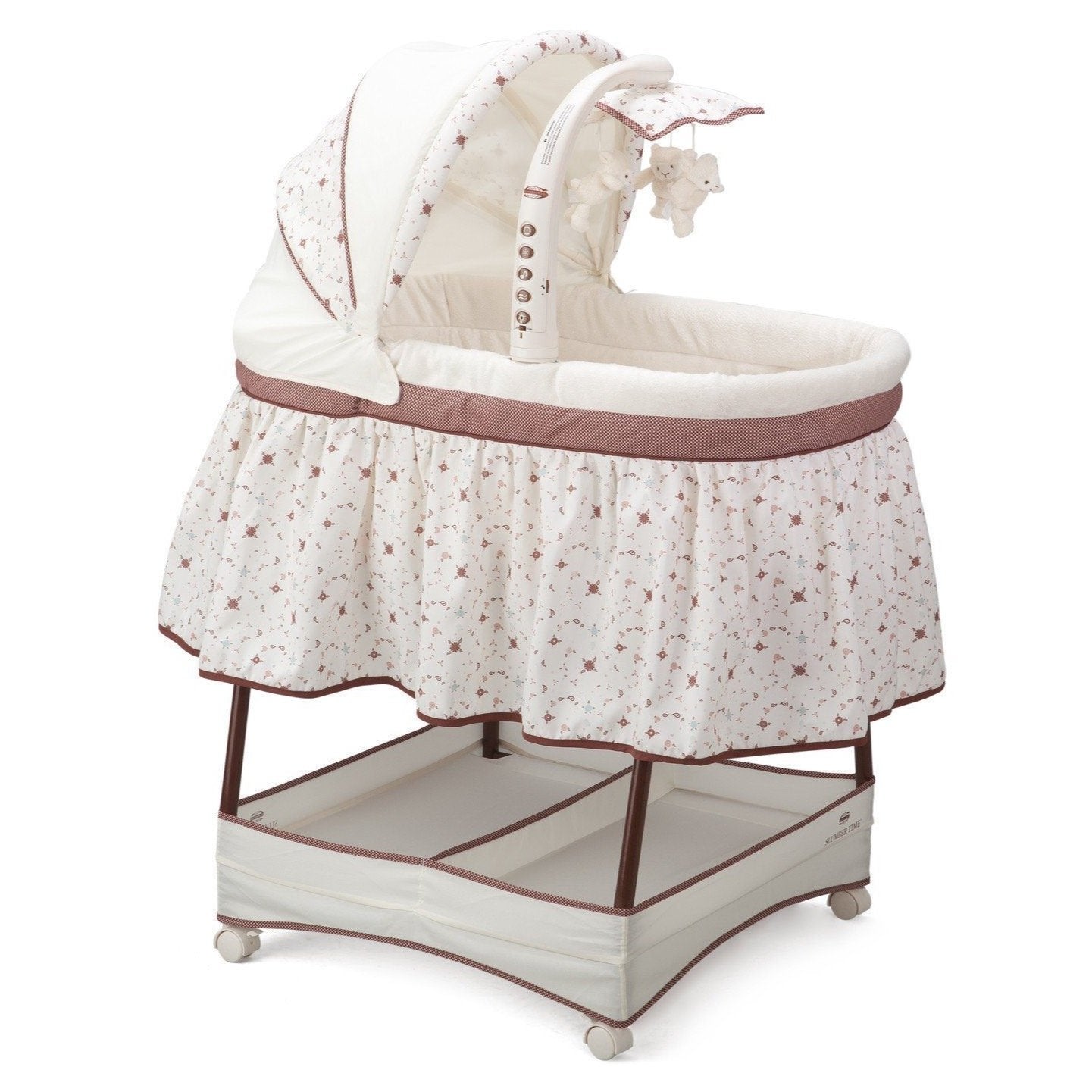 Slumber Time Elite Gliding Bassinet - Portable Baby Crib for Newborns & Infants - Smooth Rocking Motion for Better Sleep - Perfect for Nursery, Bedroom & Travel Use