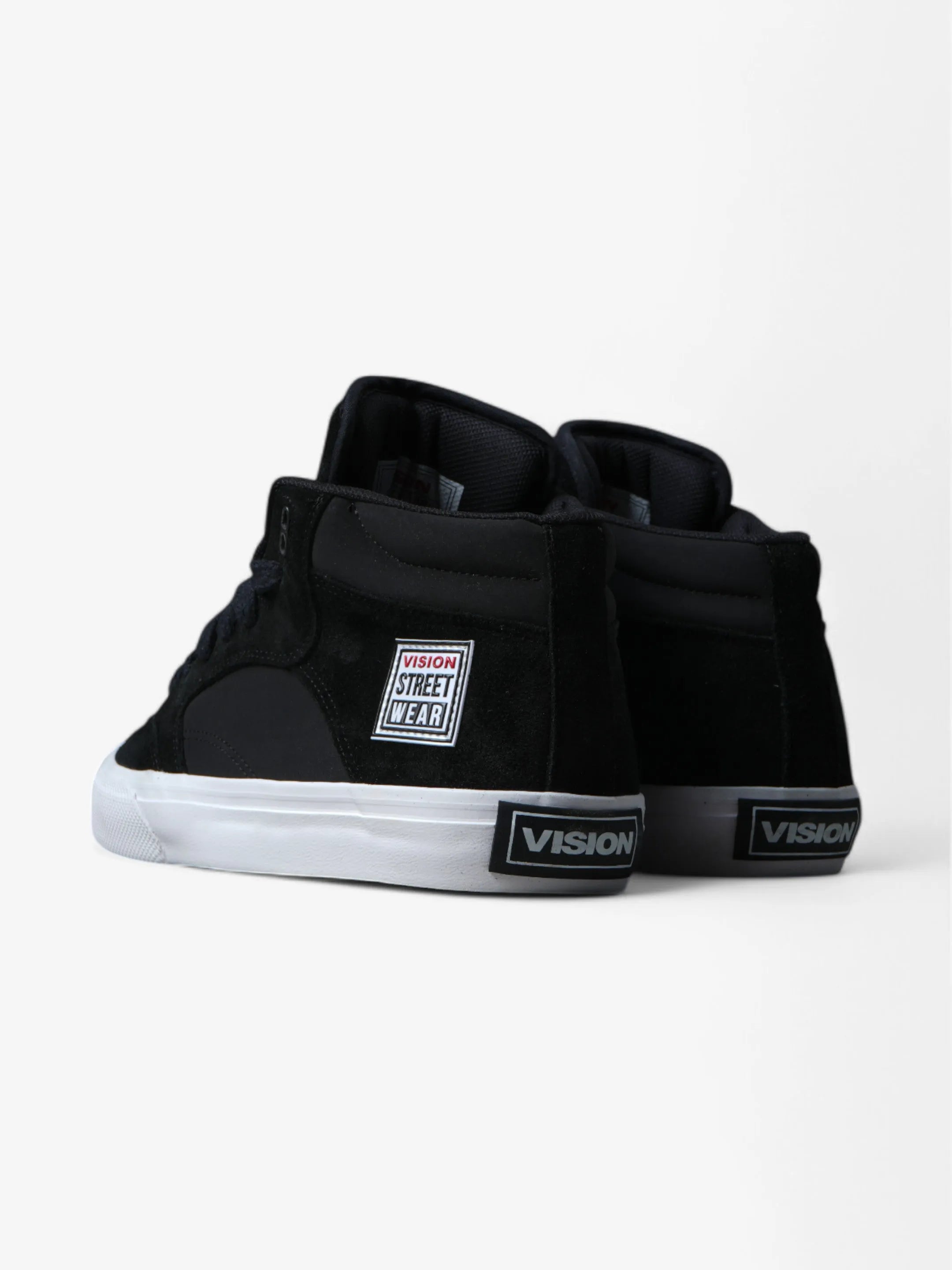 Vision Street Wear Concave Black & White Skate Shoes - High-Performance Sneakers for Skateboarding, Streetwear Fashion & Casual Wear