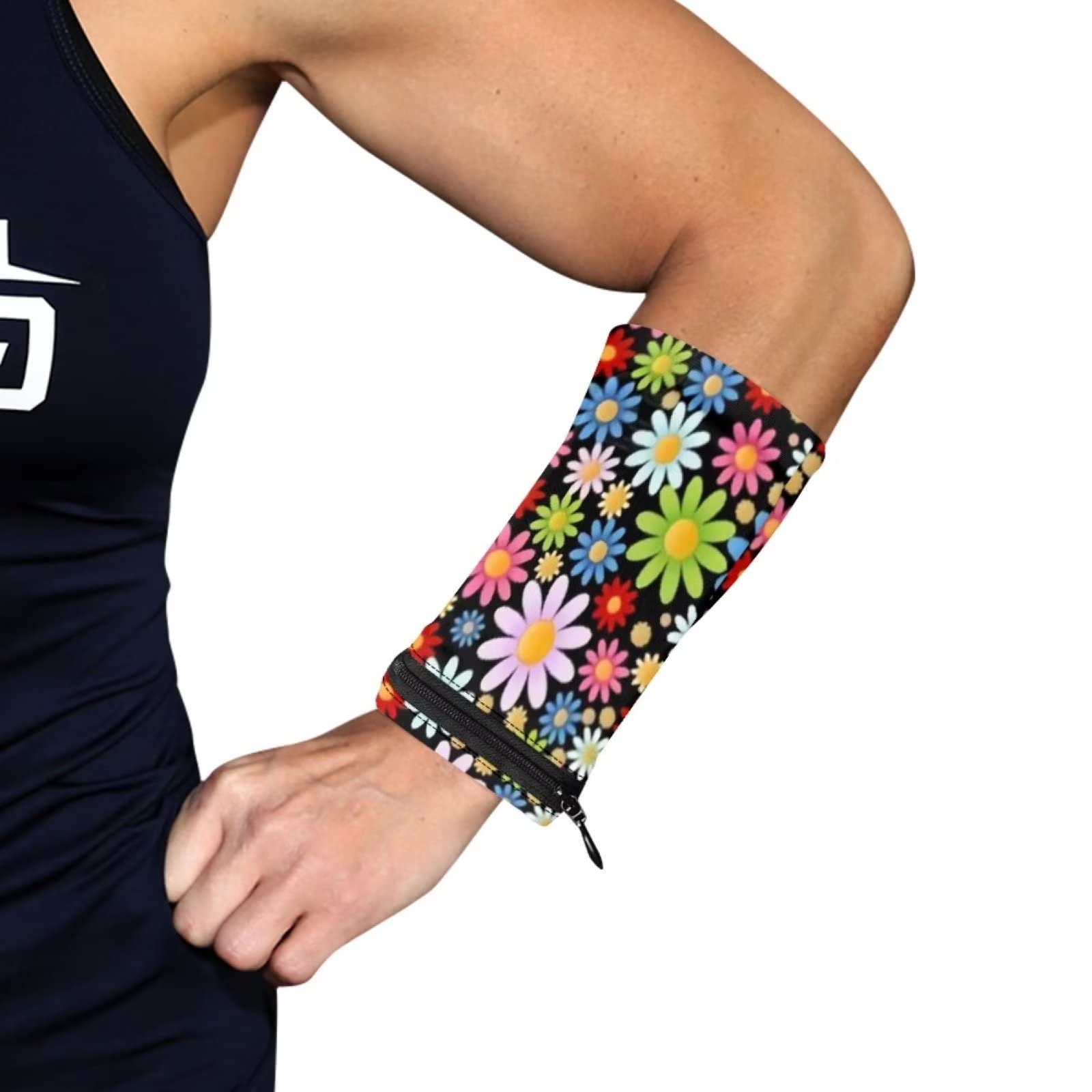 Jeiento Sports Wristband for Women & Men - Zippered Workout Wrist Wallet with Breathable Pocket - Sweatproof Gym Wrist Bag for Running, Cycling & Sports - Stores Keys, Coins & Cards - Perfect for Fitness, Outdoor Activities & Travel