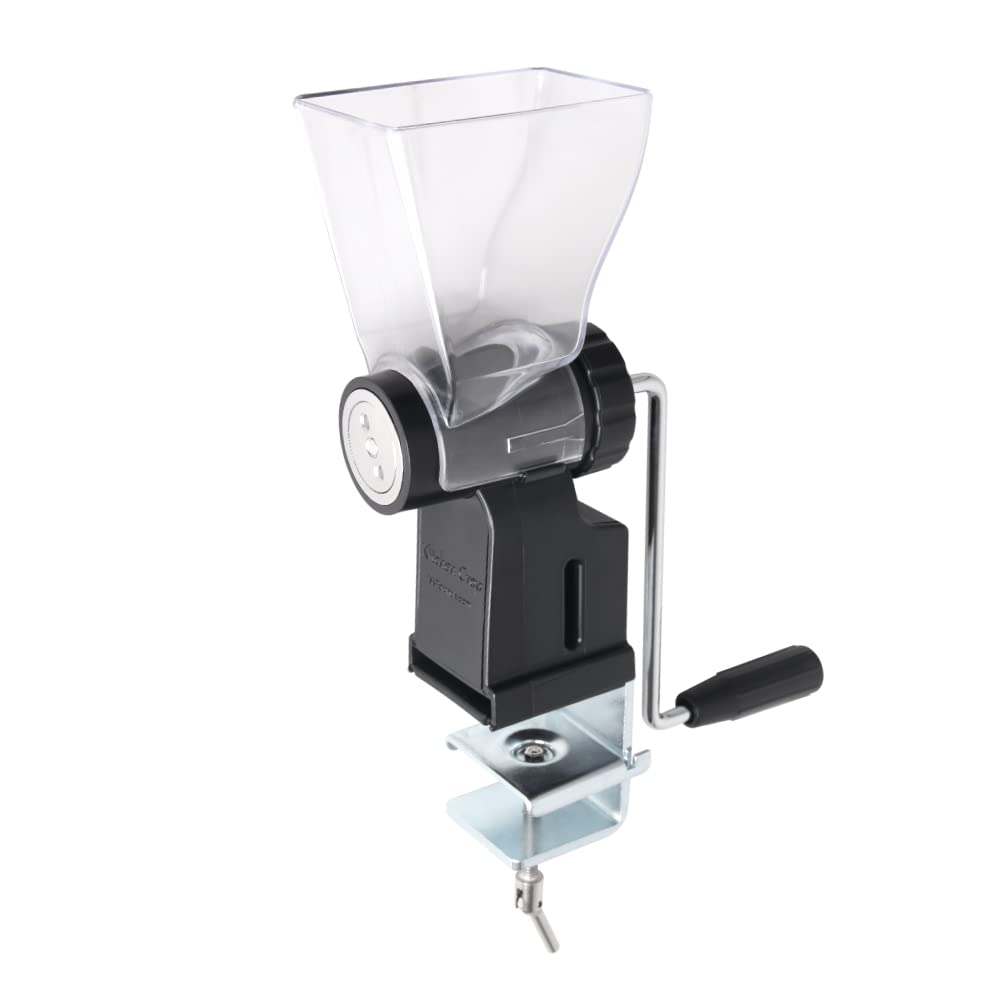 Premium Stainless Steel Grain Mill for Wheat Flour Grinding - Heavy Duty Electric Grain Grinder with Metal Burrs - Perfect for Home Baking, Bread Making & Healthy Meal Prep