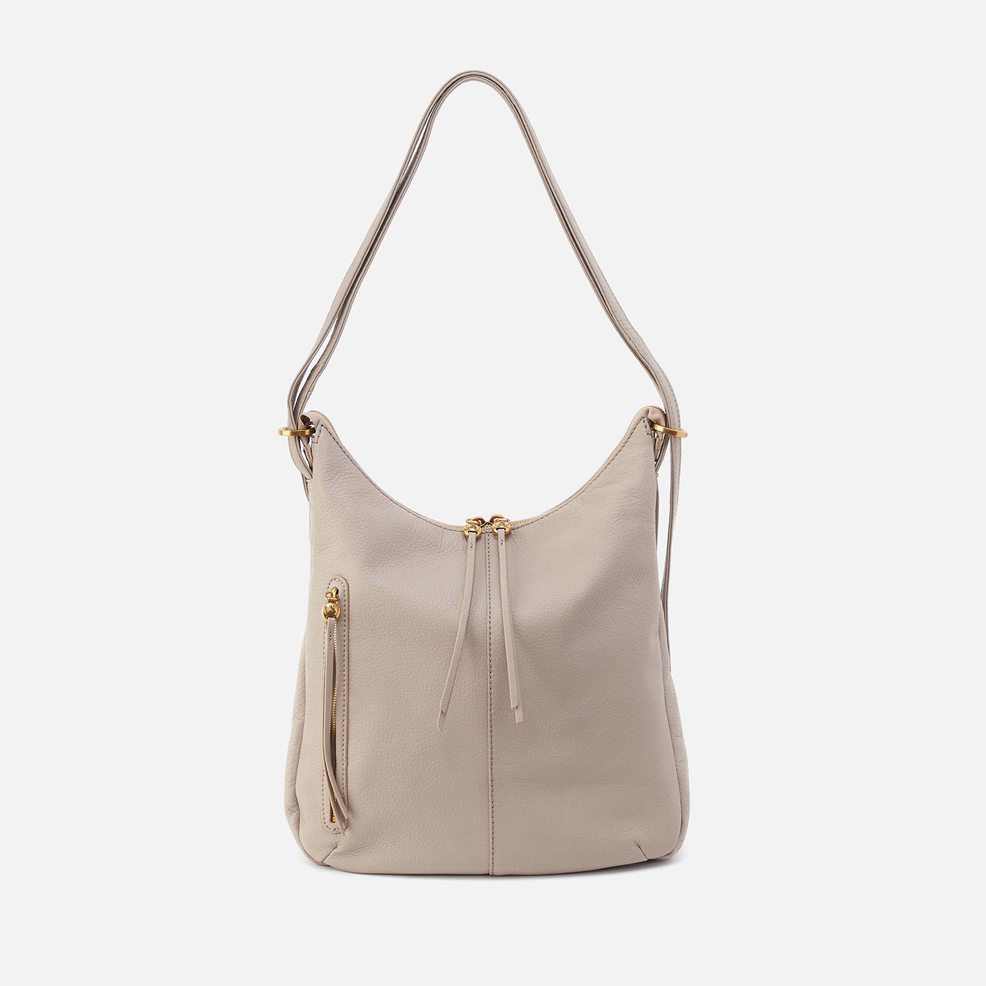 Merrin Convertible Backpack in Pebbled Leather - Taupe Crossbody Bag for Women | Stylish & Functional Travel, Work & Everyday Use