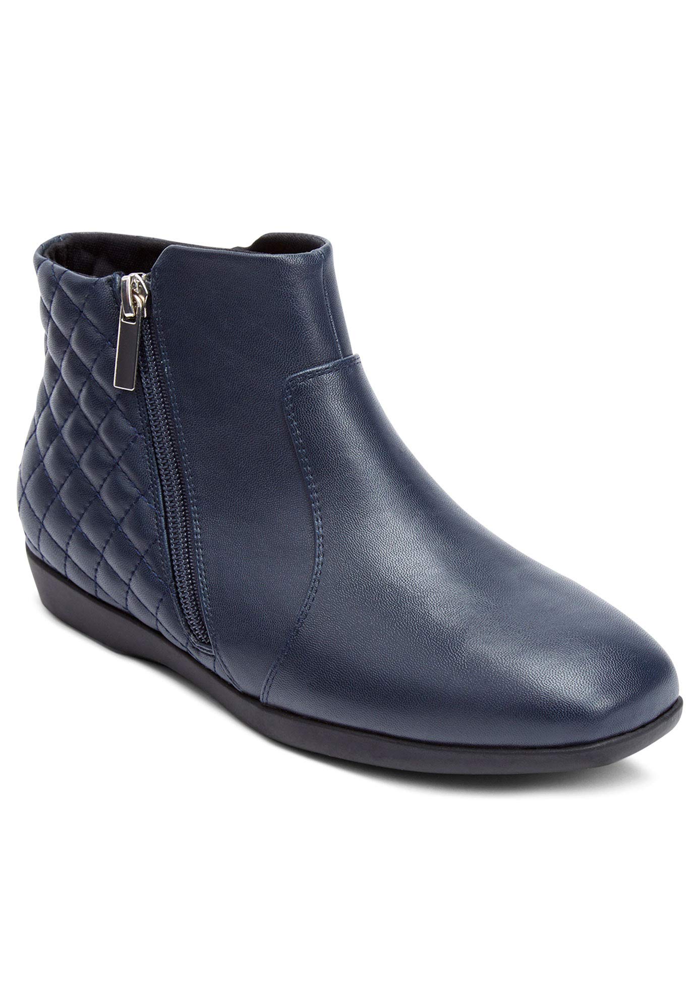Comfortview Women's Wide Width The Ceil Bootie - Comfortable Slip-On Ankle Boots for Wide Feet | Perfect for Work, Casual Wear & Outdoor Activities