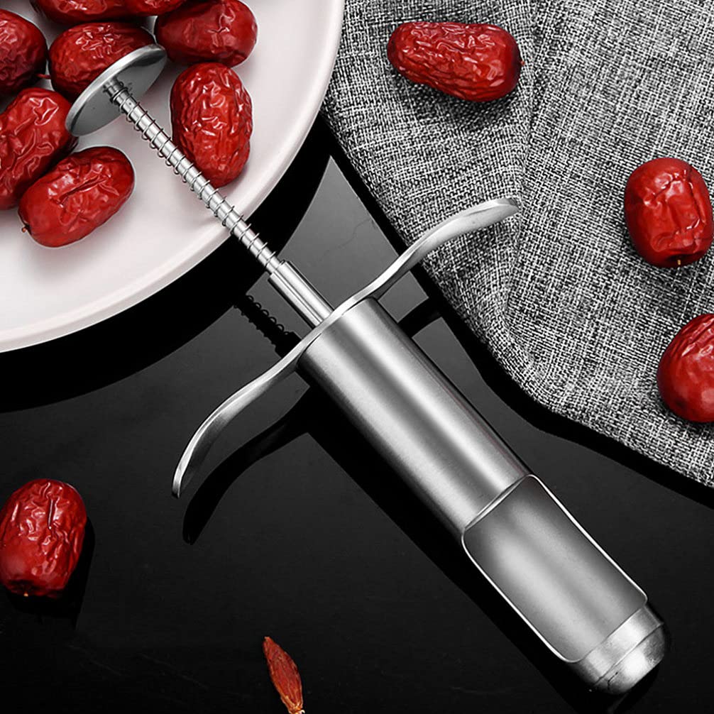 1pc Stainless Steel Fruit Corer Tool - Red Dates Core Remover, Jujube Pitter, Kitchen Gadget for Easy Fruit Seed Removal - Perfect for Baking, Cooking & Food Prep