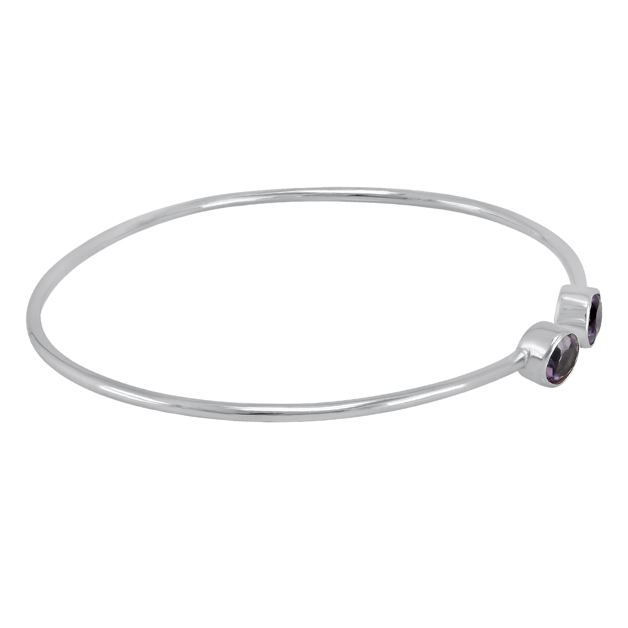 TISHAVI 925 Sterling Silver Bangles for Women - Elegant Stone Bangle Bracelets | Perfect for Daily Wear, Parties & Gifts