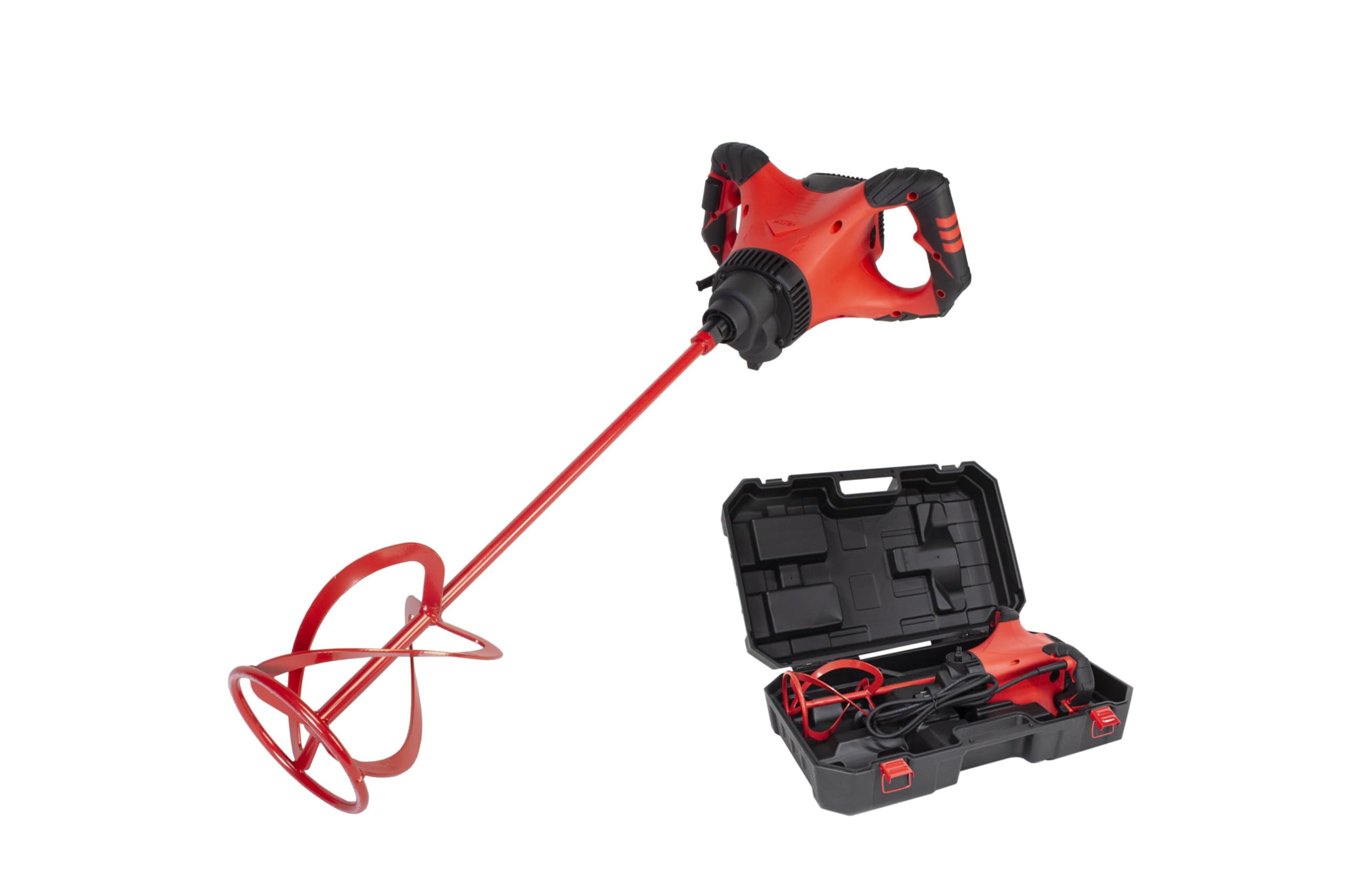 RUBIMIX-9 Supertorque Mortar Mixer with Chuck | 1800W Powerful Electric Cement Mixer | Bubble-Free Homogeneous Mixing for Concrete, Plaster & Mortar | Ideal for Construction, Renovation & DIY Projects