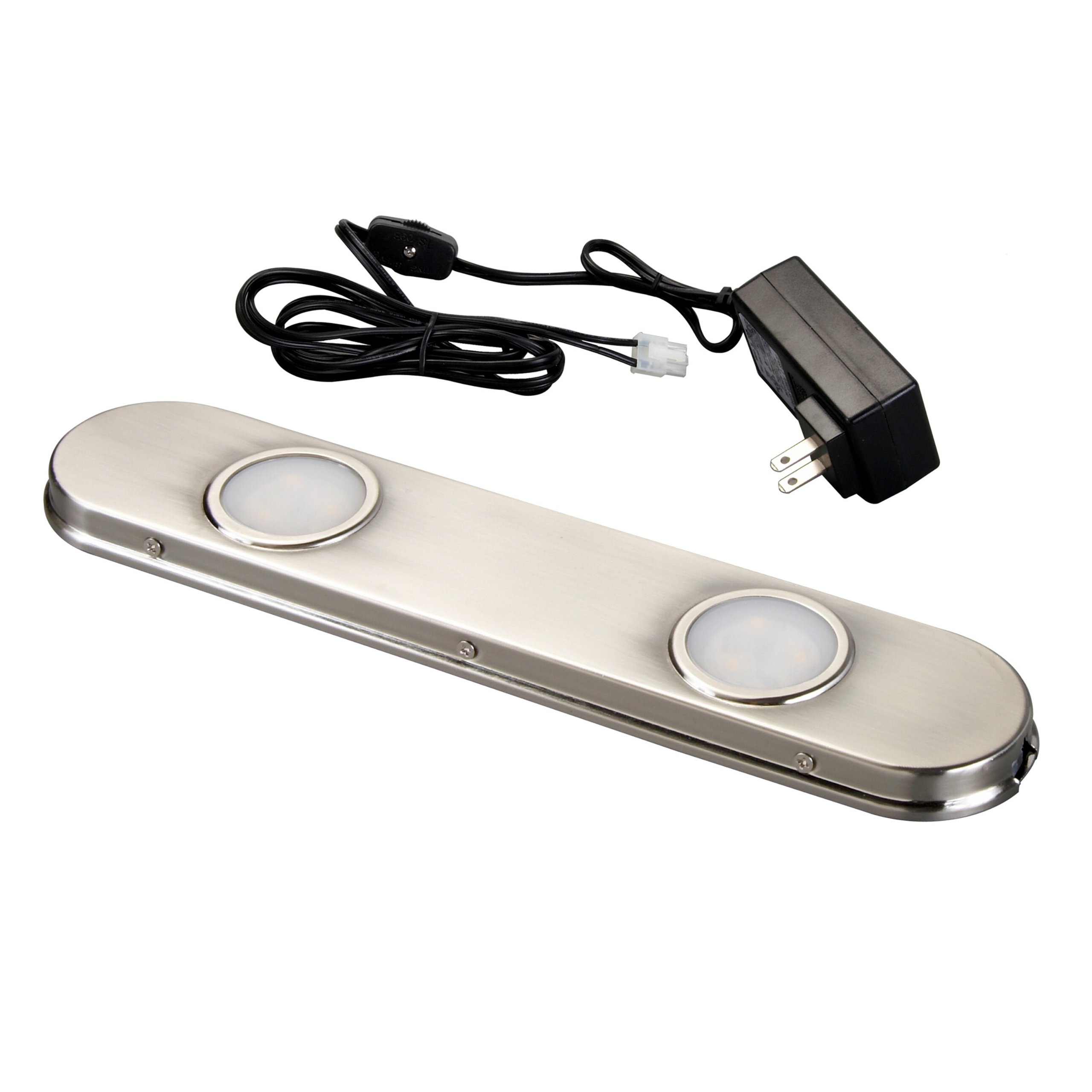 AmerTac LPB2KBAMCC 12-Inch LED Under Cabinet Lighting Puck Bar - Dimmable Kitchen Counter Light, Metal Housing for Home & Office Use - Perfect for Task Lighting, Shelf Illumination, and Display Cases