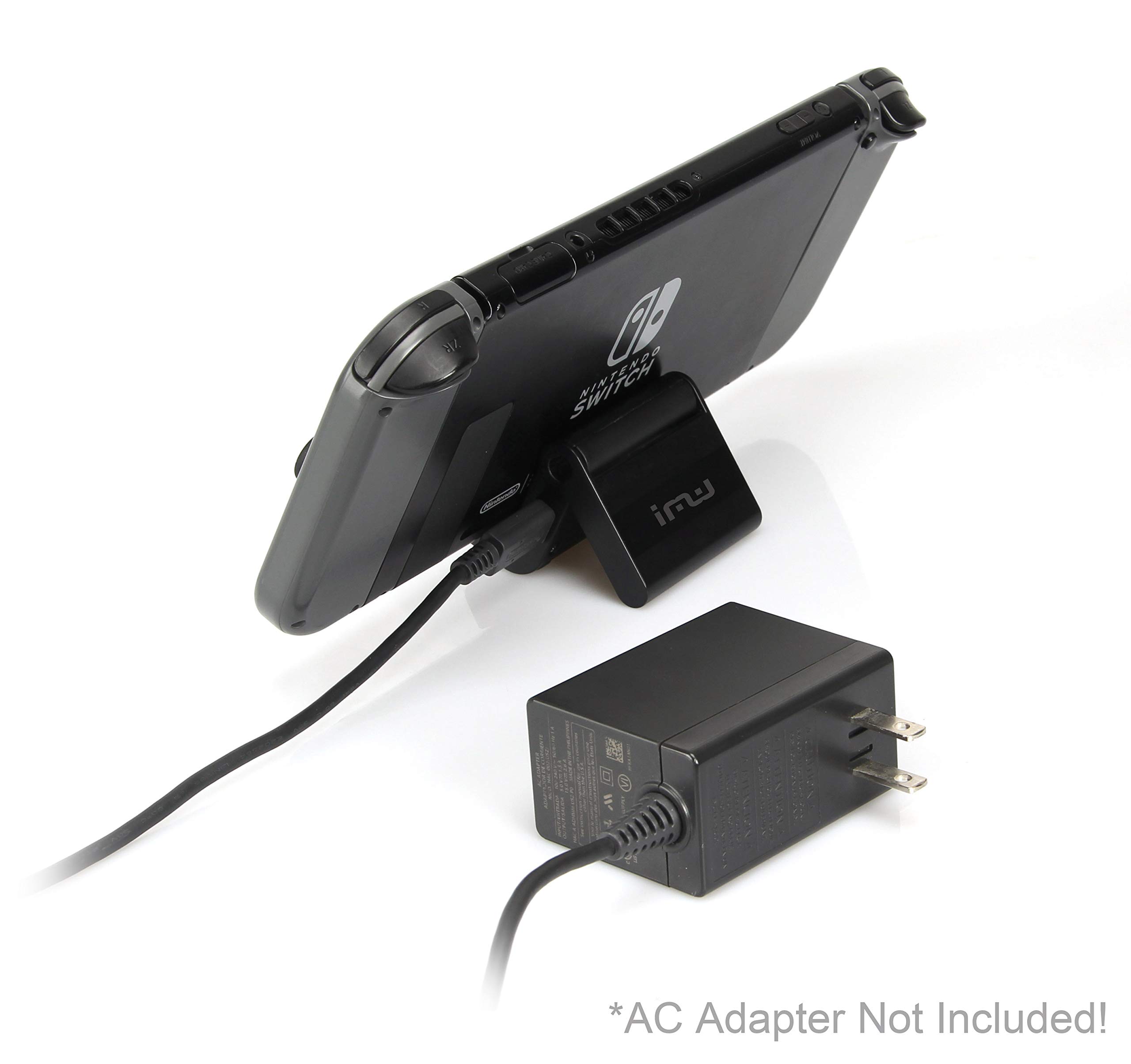 iMW Switch Charging Dock - Compatible with All Nintendo Switch Consoles (OLED, Lite, Original) - Fast Charging Station - Black - Perfect for Gaming at Home or On-The-Go